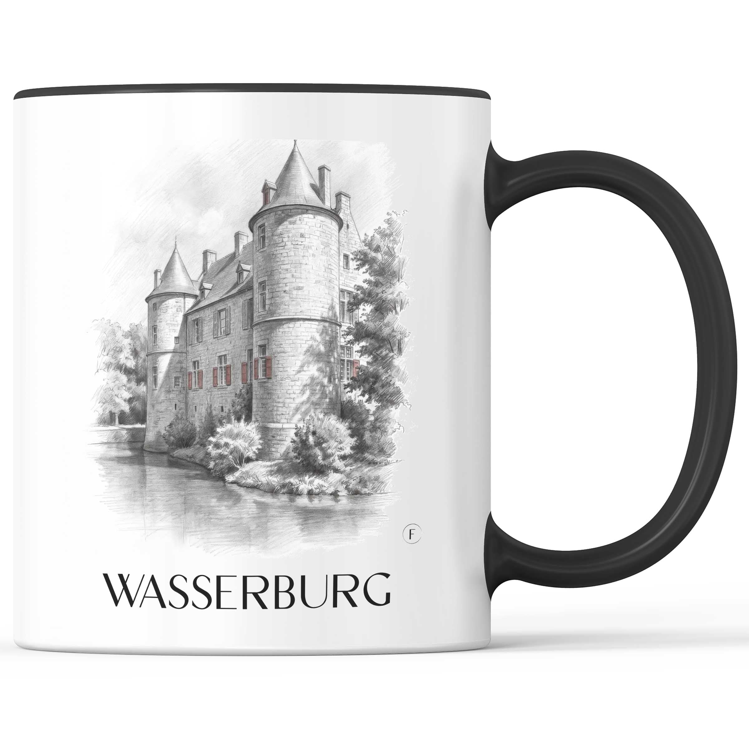 wasserburg--ratingen-deutschland-kaffeebecher-bleistift-zeichnung-drawing