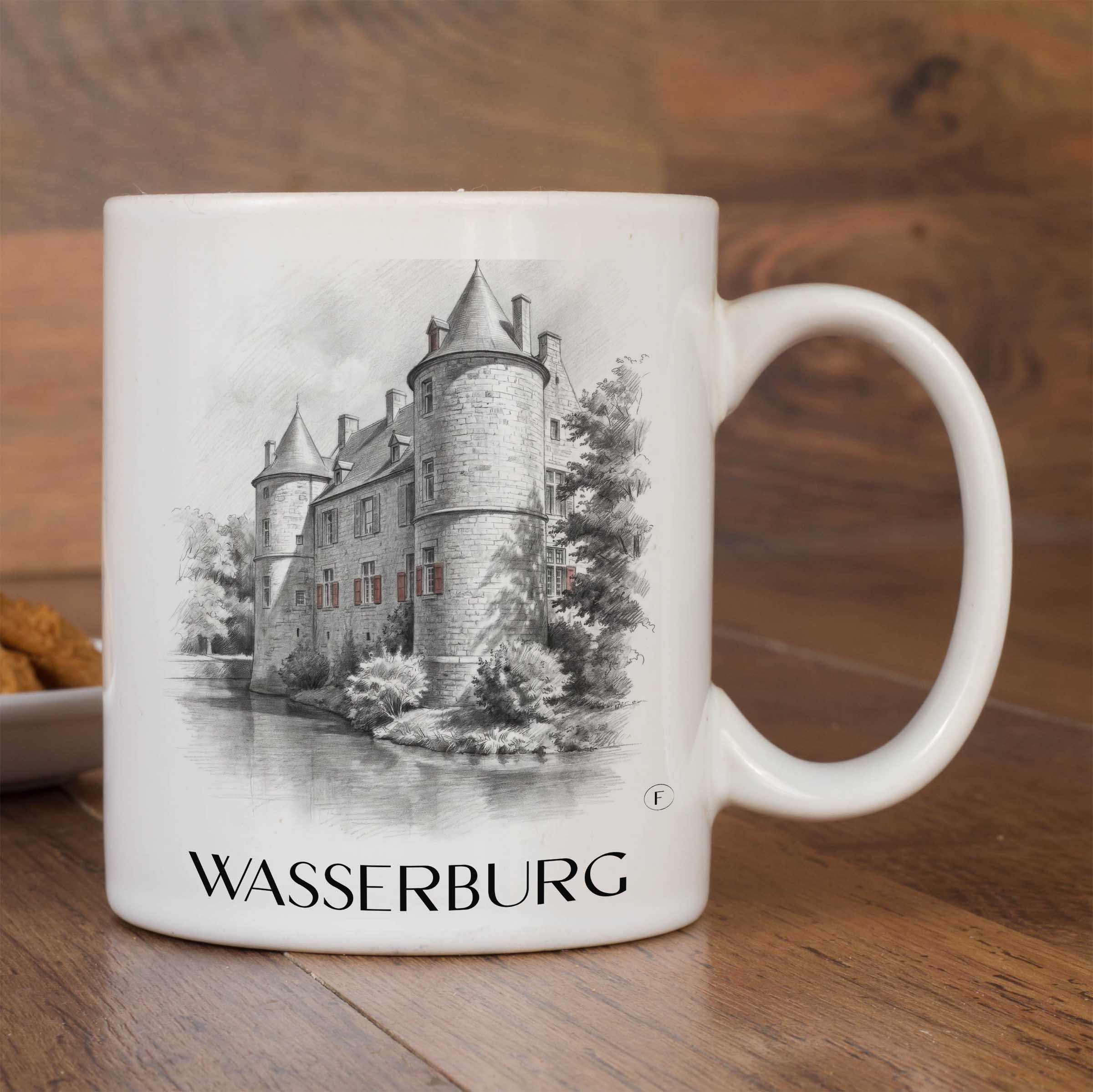 wasserburg--ratingen-deutschland-kaffeebecher-bleistift-zeichnung-drawing