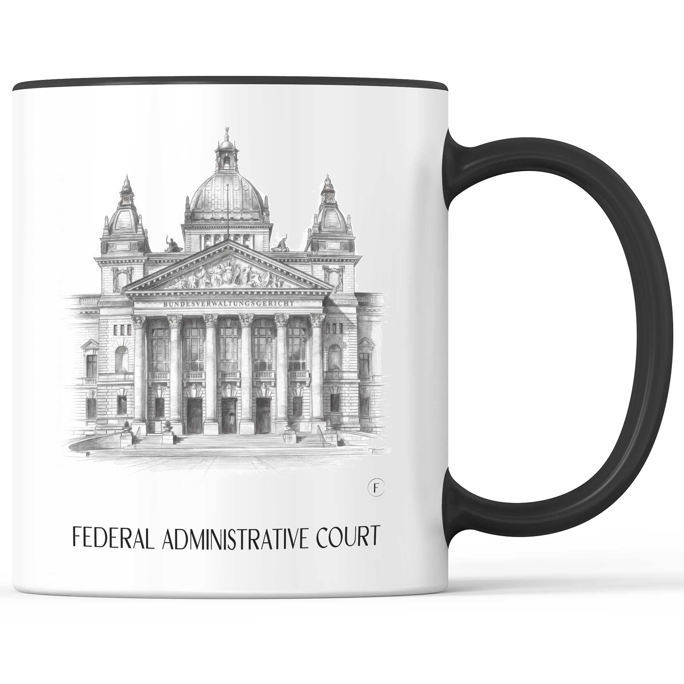 Bundesverwaltungsgericht Kaffeebecher - Leipzig - Deutschland Becher - Kaffeetasse im Zeichnung Stil