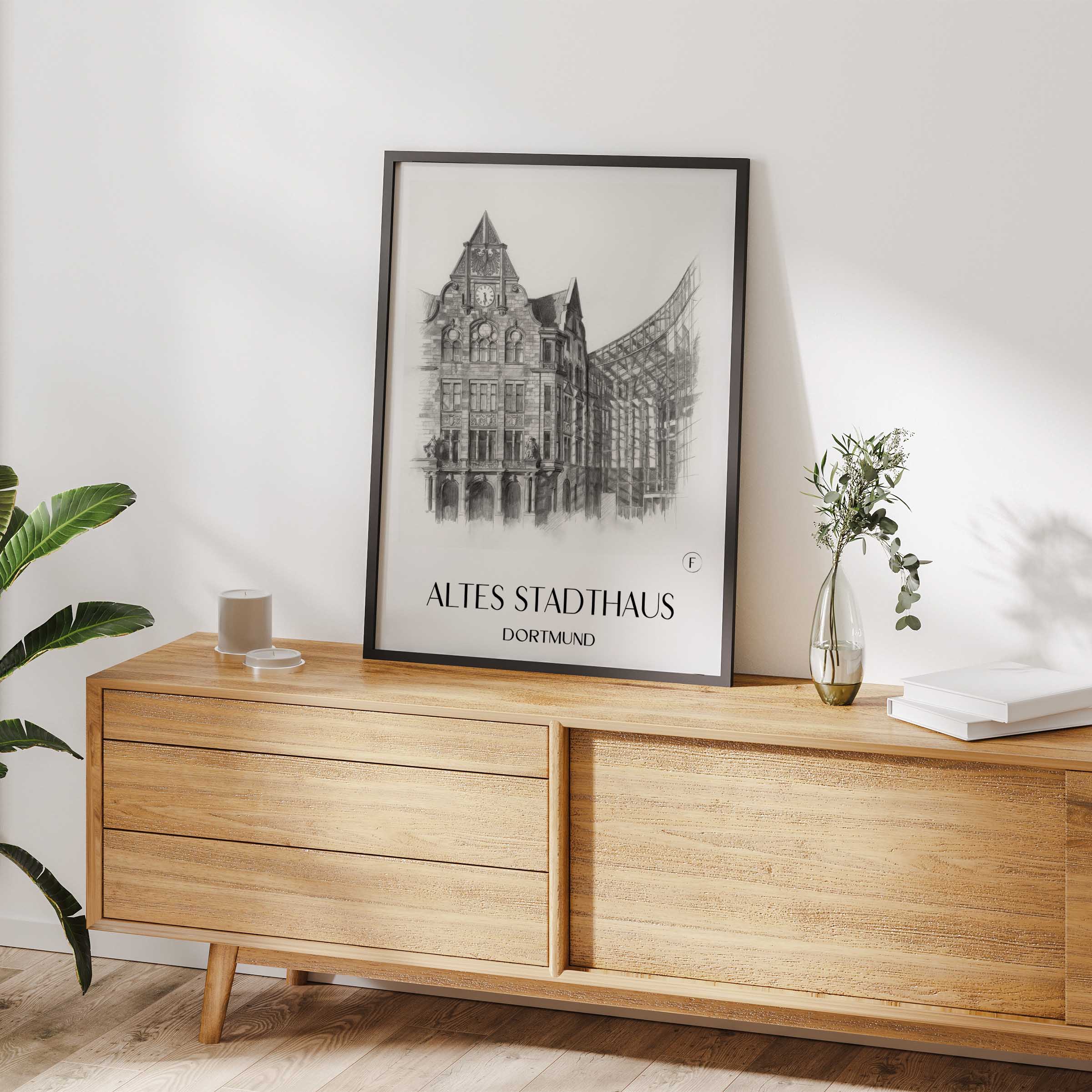 altes-stadthaus-dortmund-deutschland-poster-bleistift-zeichnung-drawing