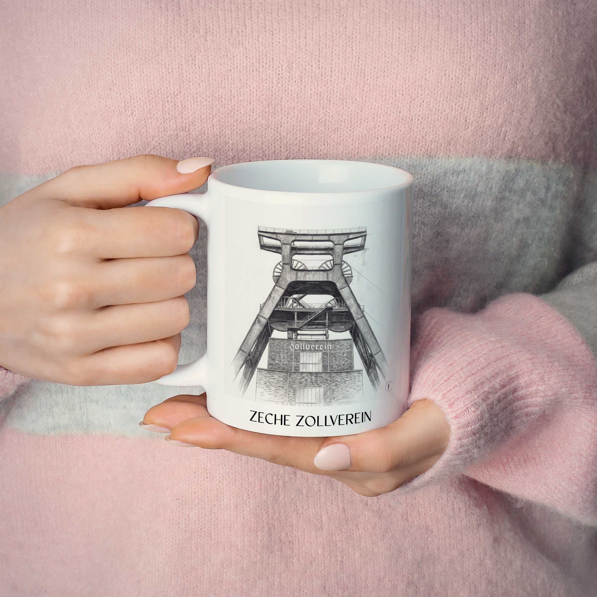 zeche-zollverein-essen-deutschland-kaffeebecher-bleistift-zeichnung-drawing