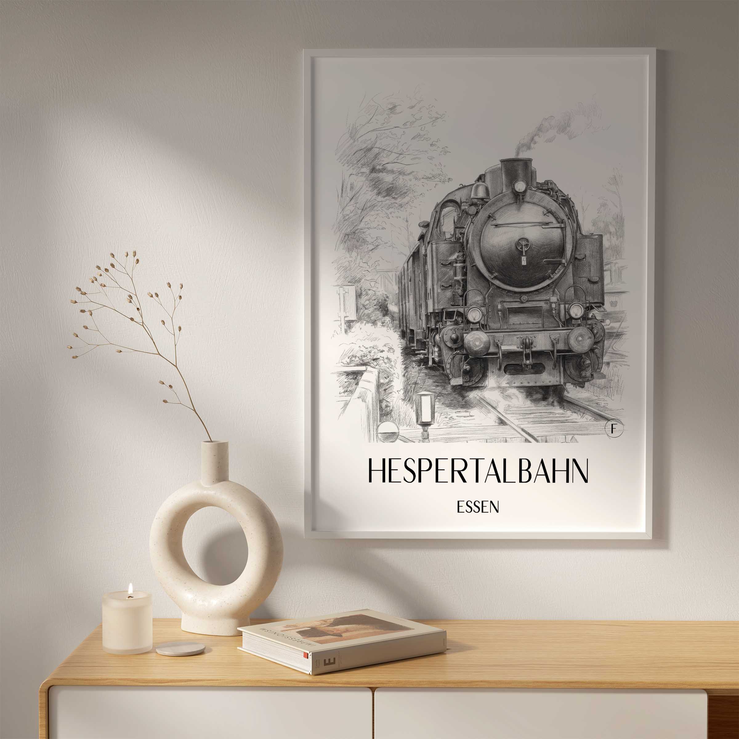 hespertalbahn-essen-deutschland-poster-bleistift-zeichnung-drawing