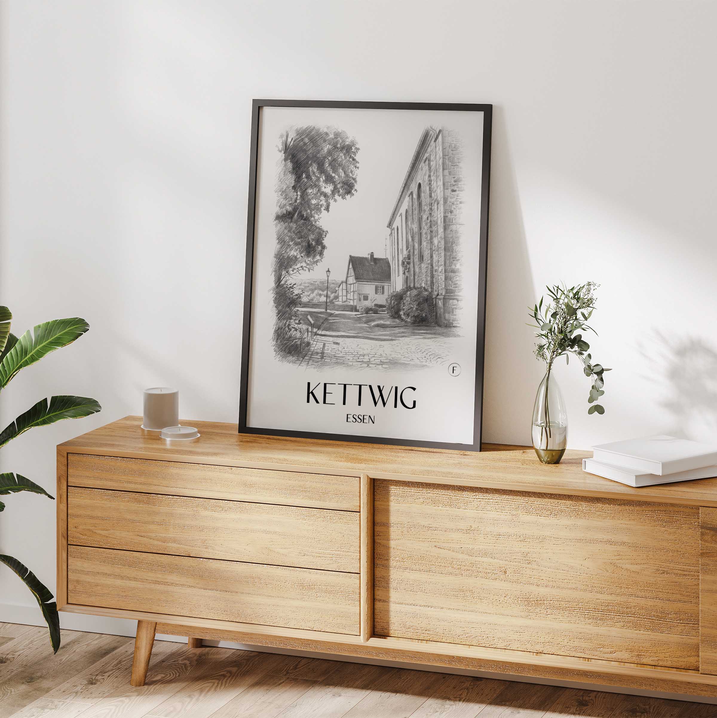 kettwig-essen-deutschland-poster-bleistift-zeichnung-drawing