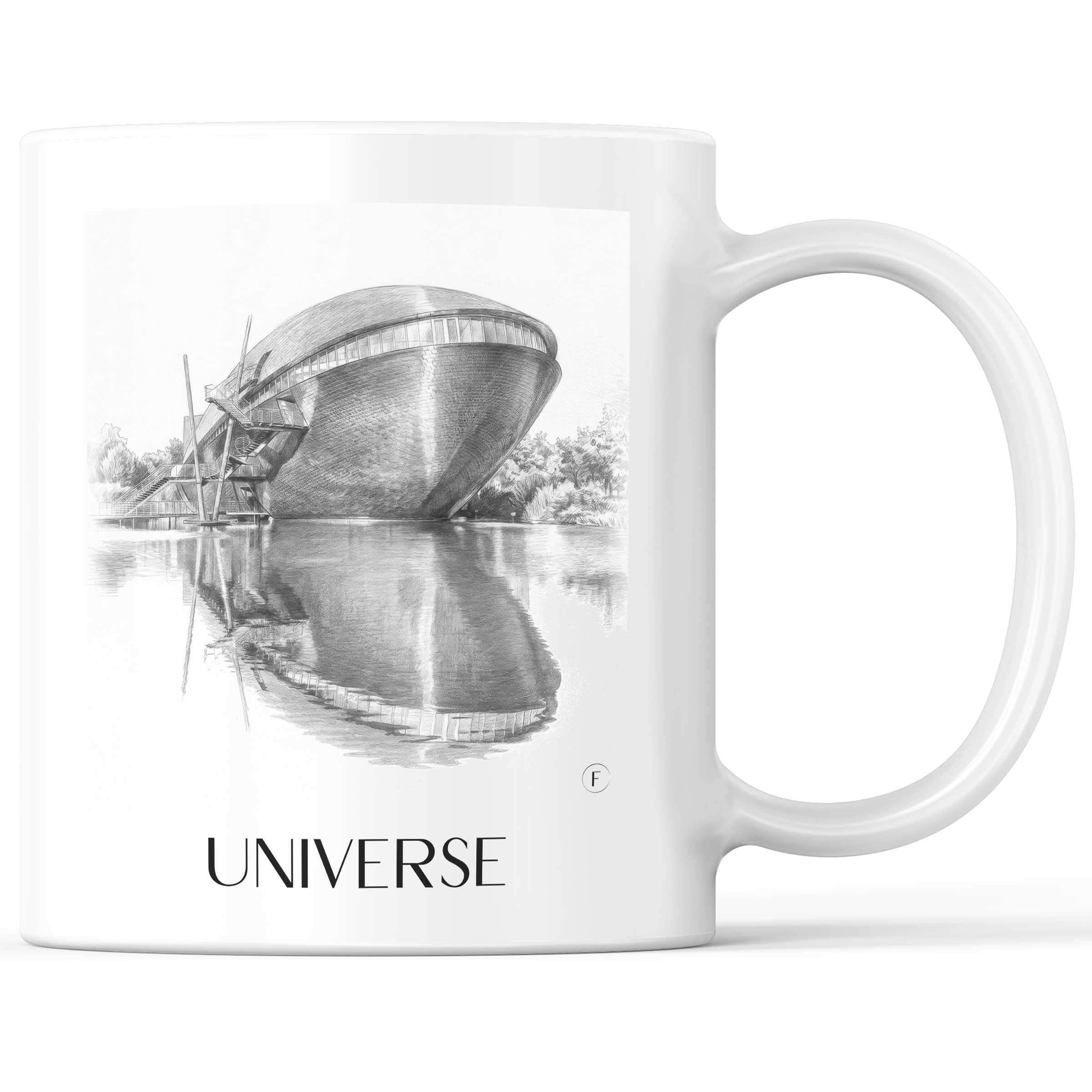 Universum Kaffeebecher - Bremen - Deutschland Becher - Kaffeetasse im Zeichnung Stil
