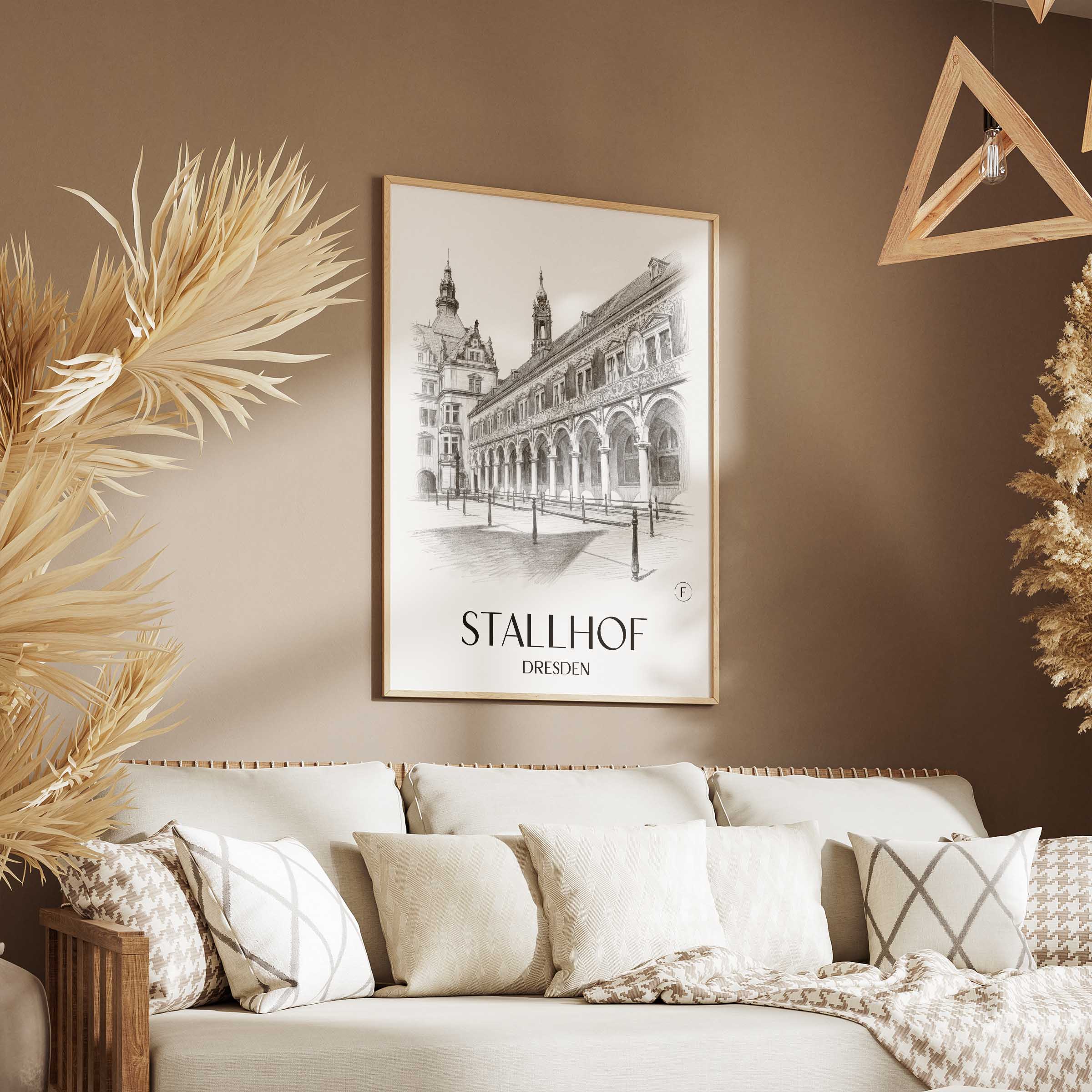 stallhof-dresden-deutschland-poster-bleistift-zeichnung-drawing