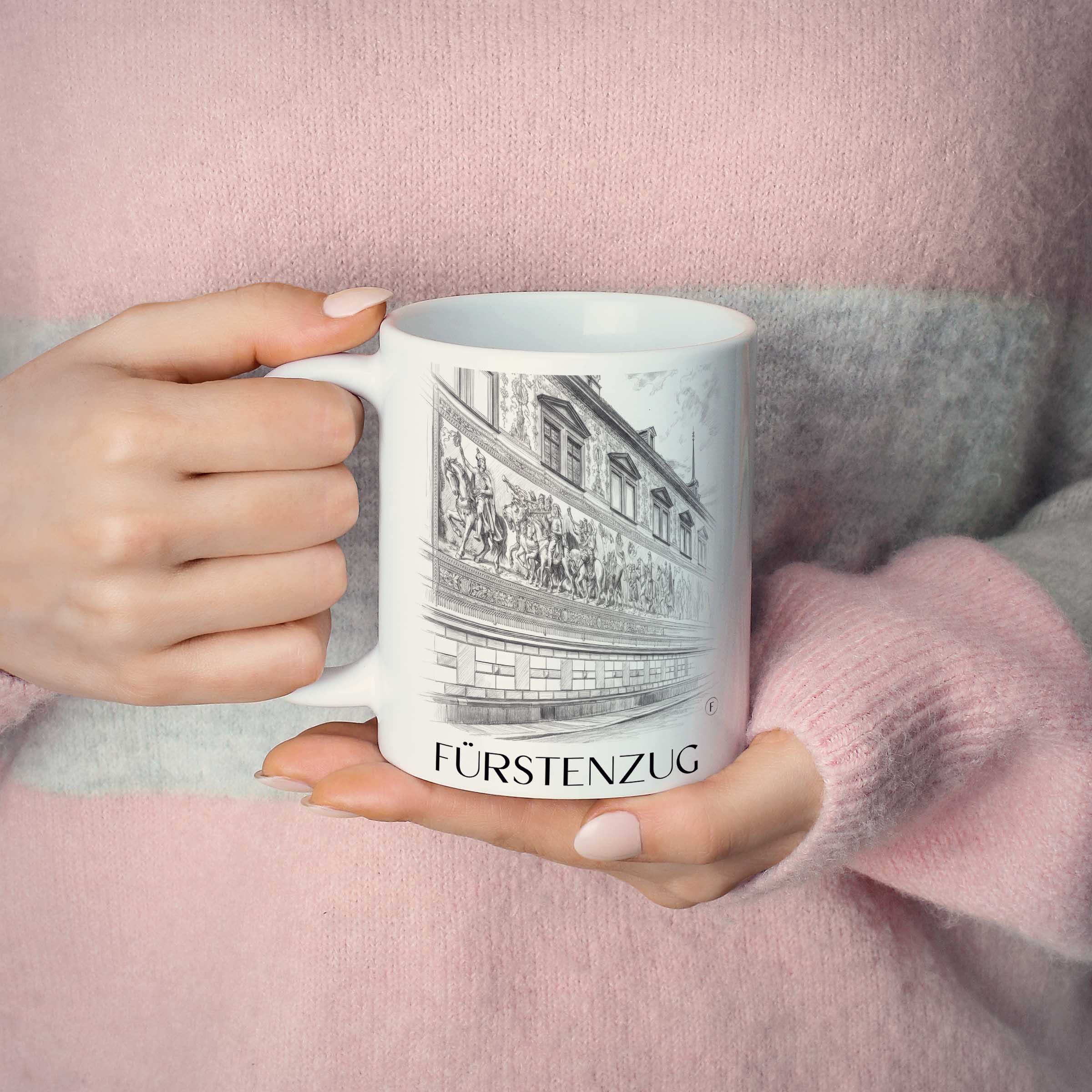 fürstenzug-dresden-deutschland-kaffeebecher-bleistift-zeichnung-drawing