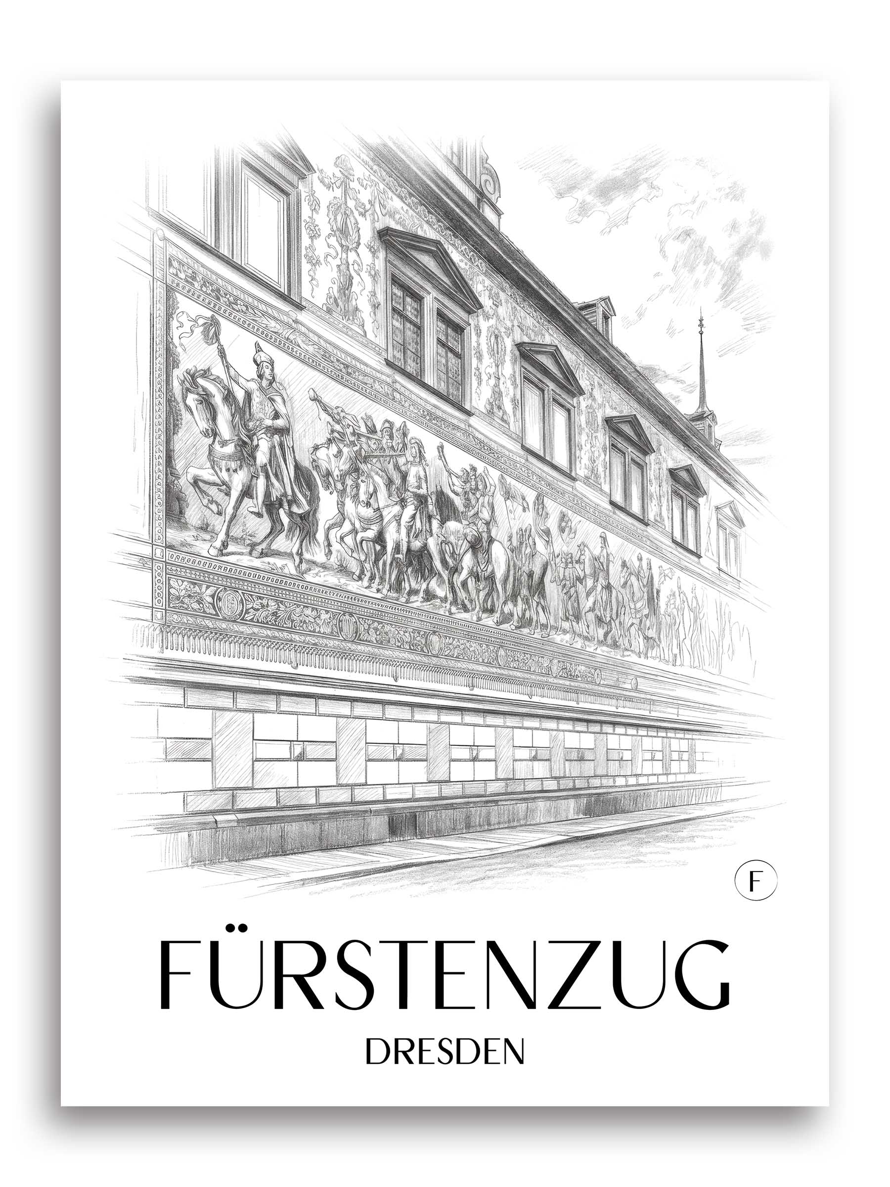 fürstenzug-dresden-deutschland-poster-bleistift-zeichnung-drawing
