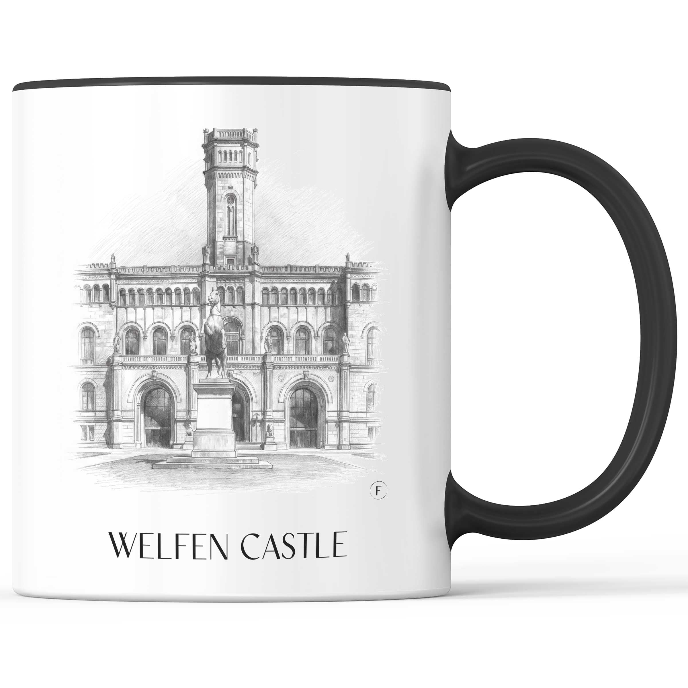Welfenschloss Kaffeebecher - Hannover - Deutschland Becher - Kaffeetasse im Zeichnung Stil