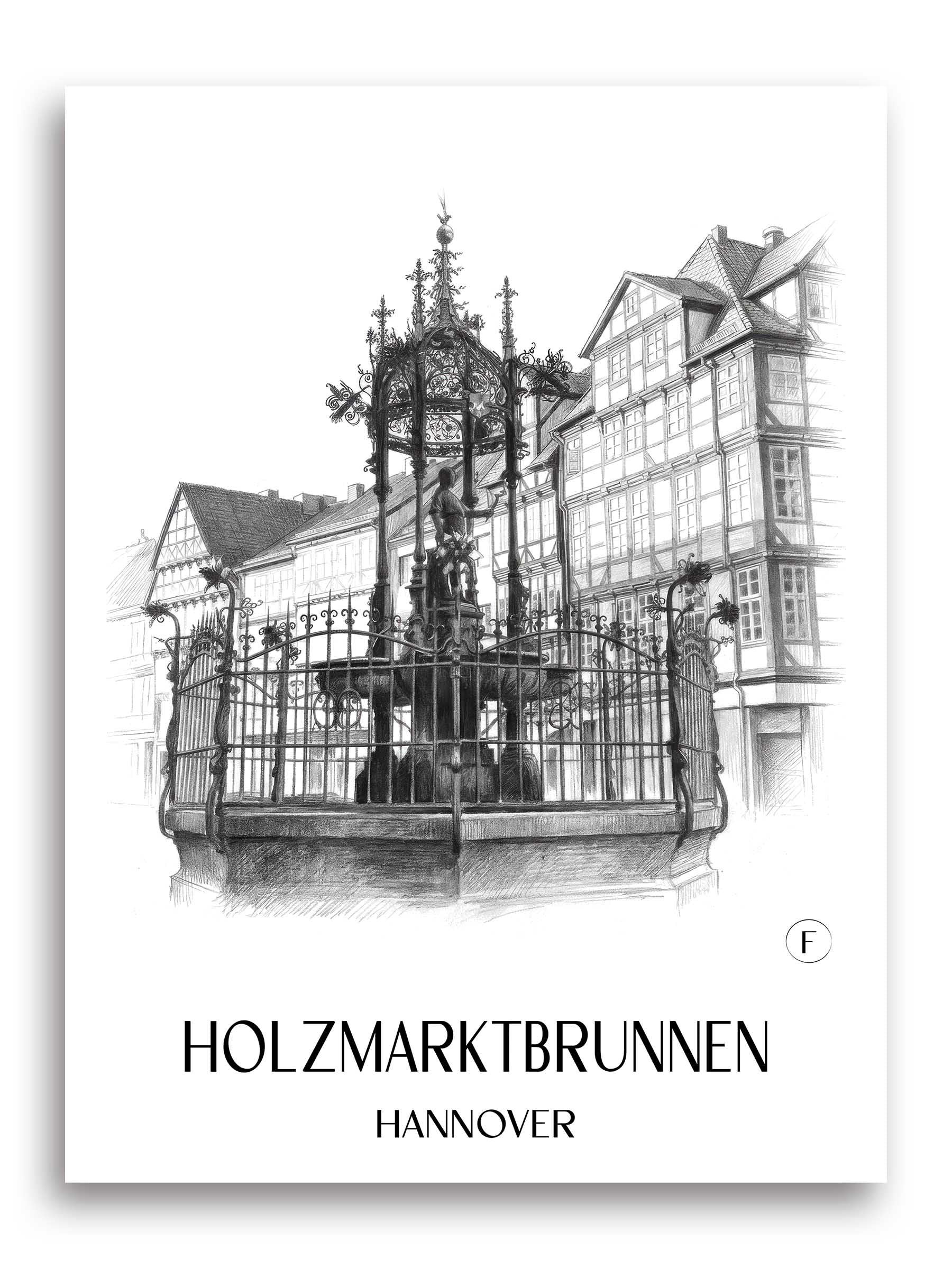 holzmarktbrunnen-hannover-deutschland-poster-bleistift-zeichnung-drawing