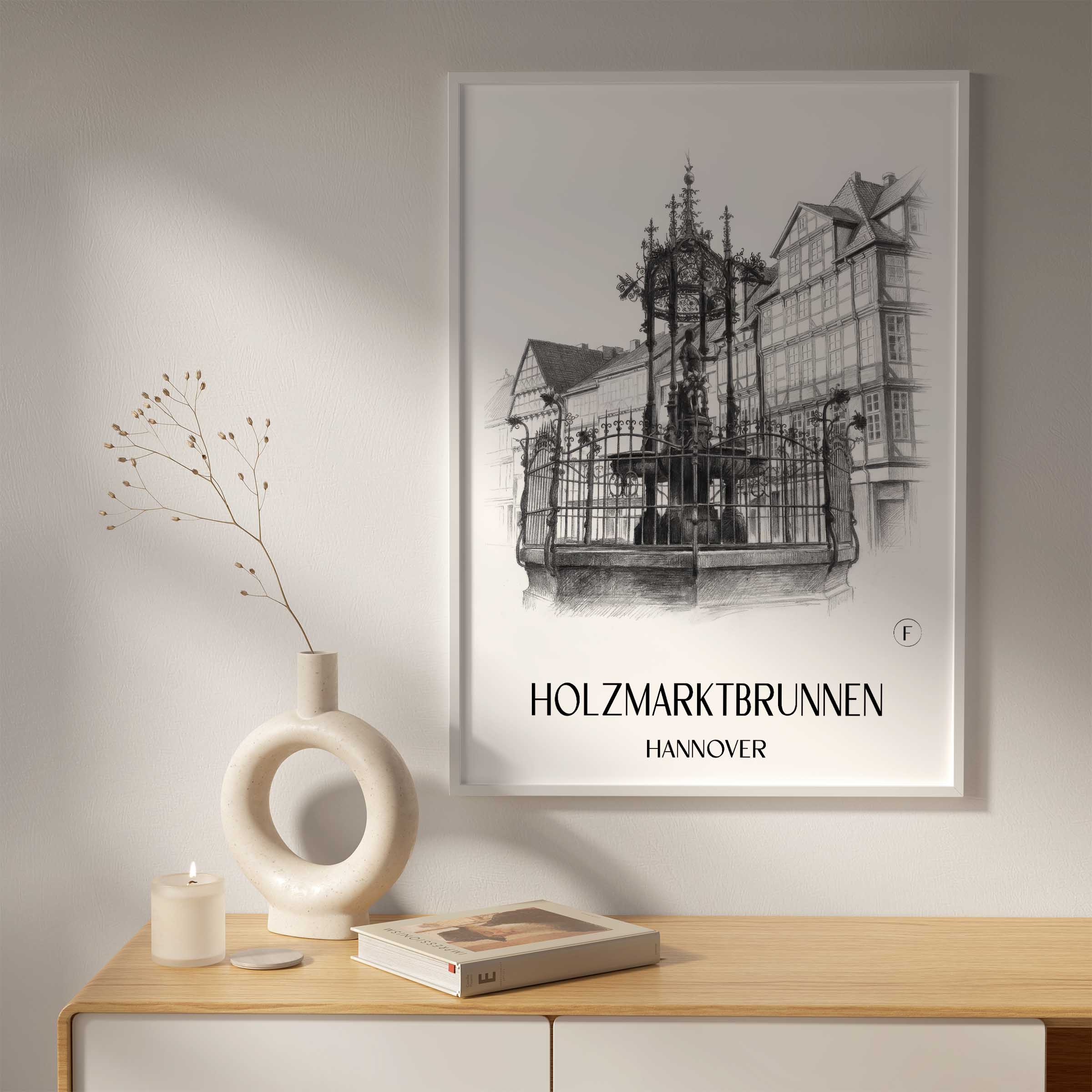 holzmarktbrunnen-hannover-deutschland-poster-bleistift-zeichnung-drawing