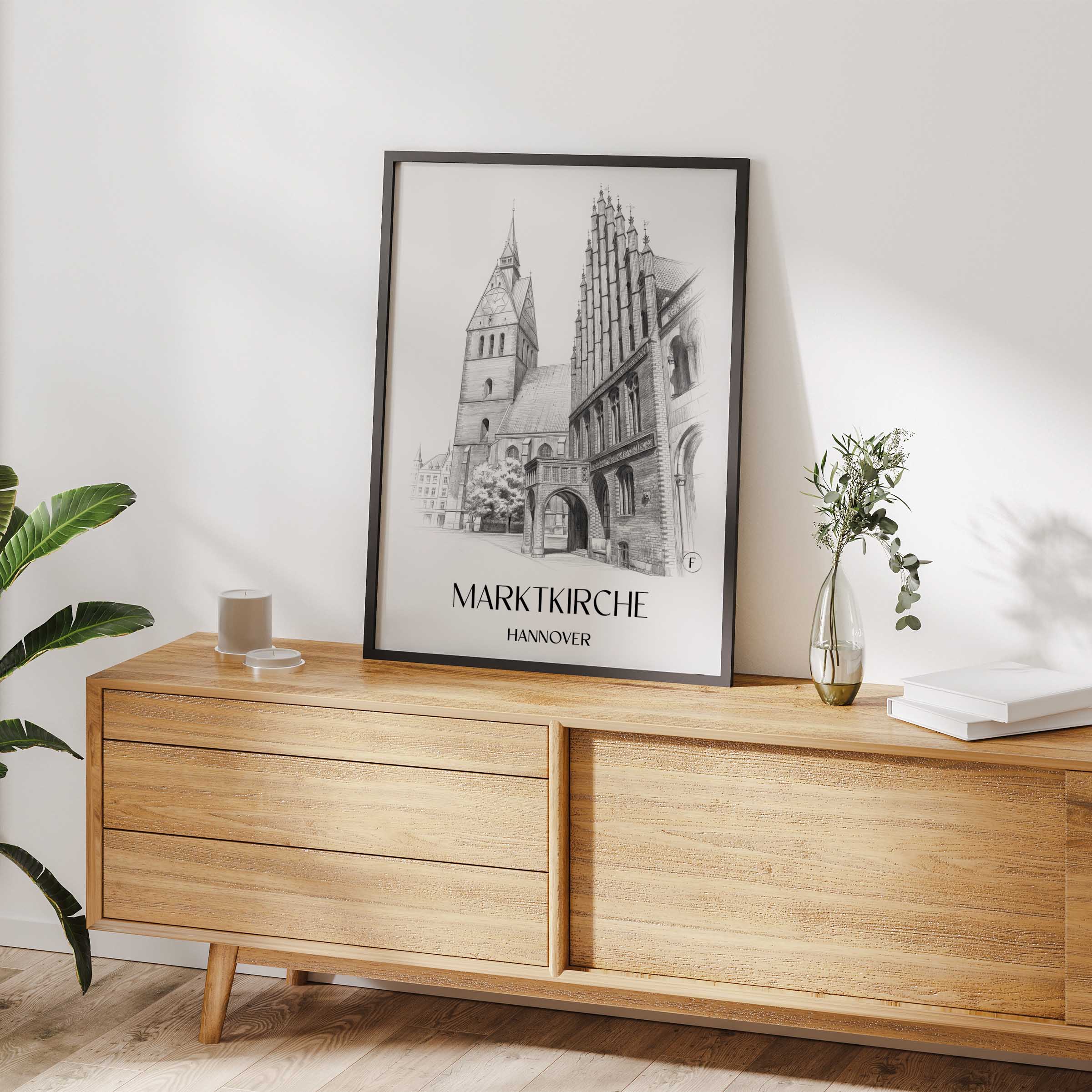 marktkirche-hannover-deutschland-poster-bleistift-zeichnung-drawing