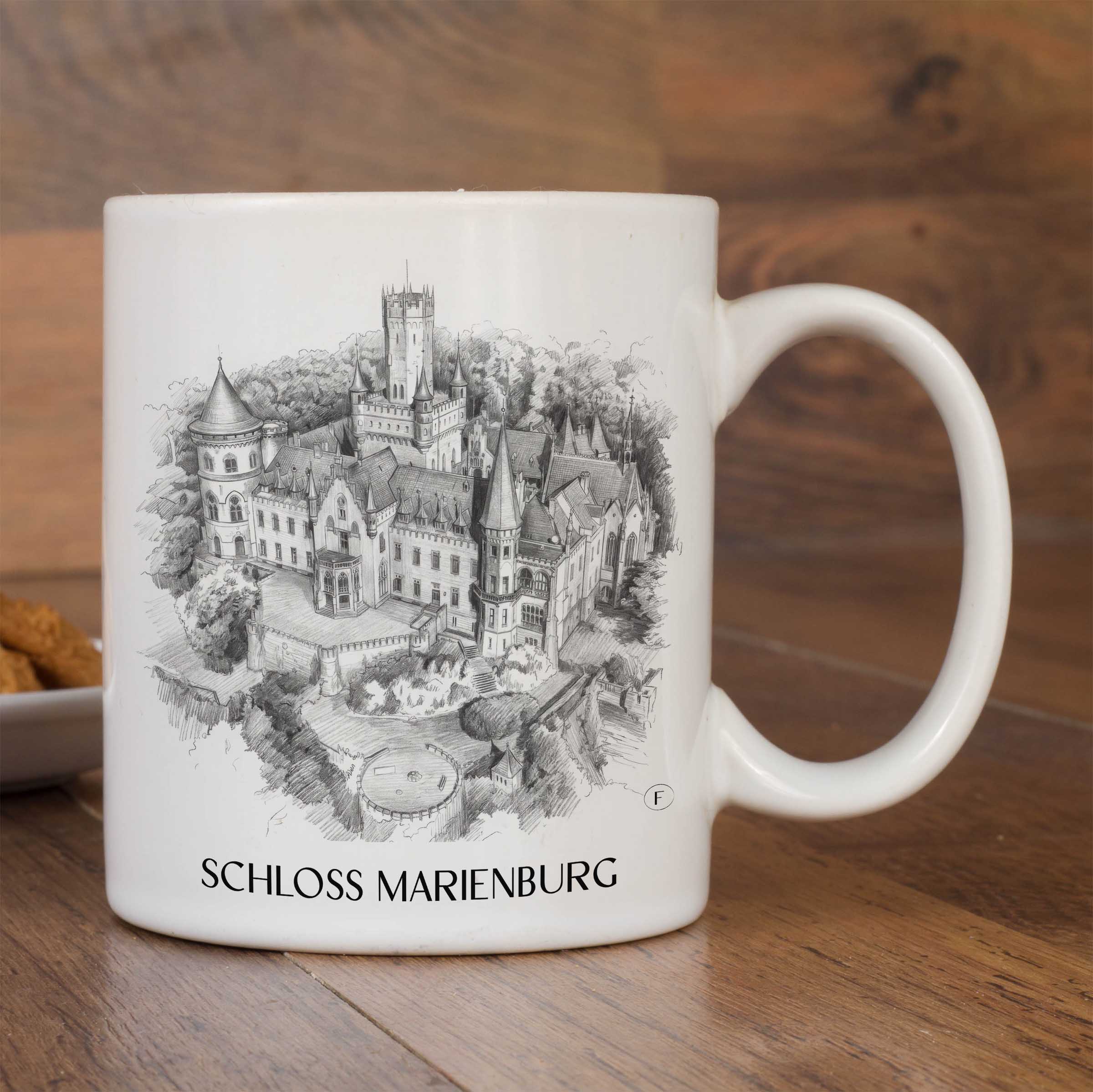 schloss-marienburg-pattensen-deutschland-kaffeebecher-bleistift-zeichnung-drawing