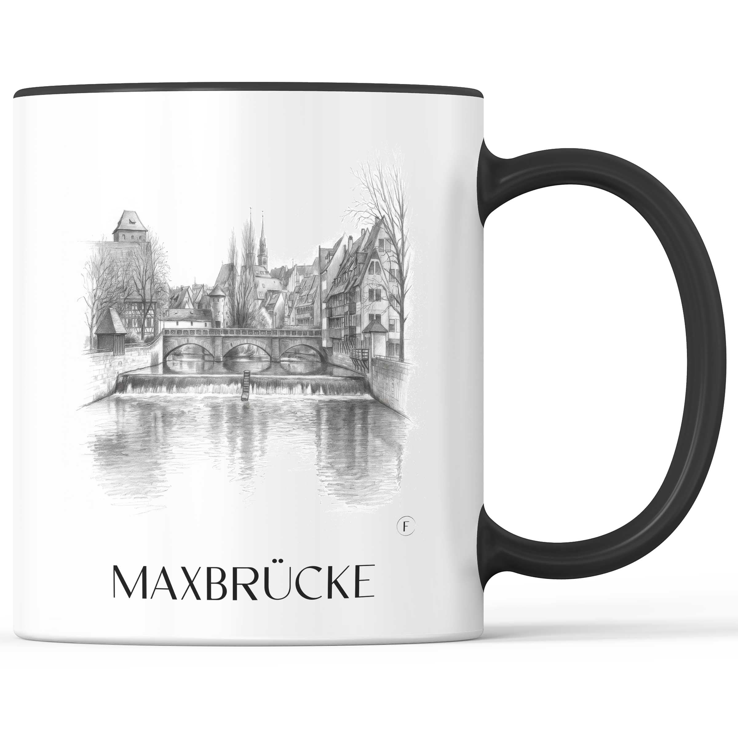 maxbrücke-nürnberg-deutschland-kaffeebecher-bleistift-zeichnung-drawing