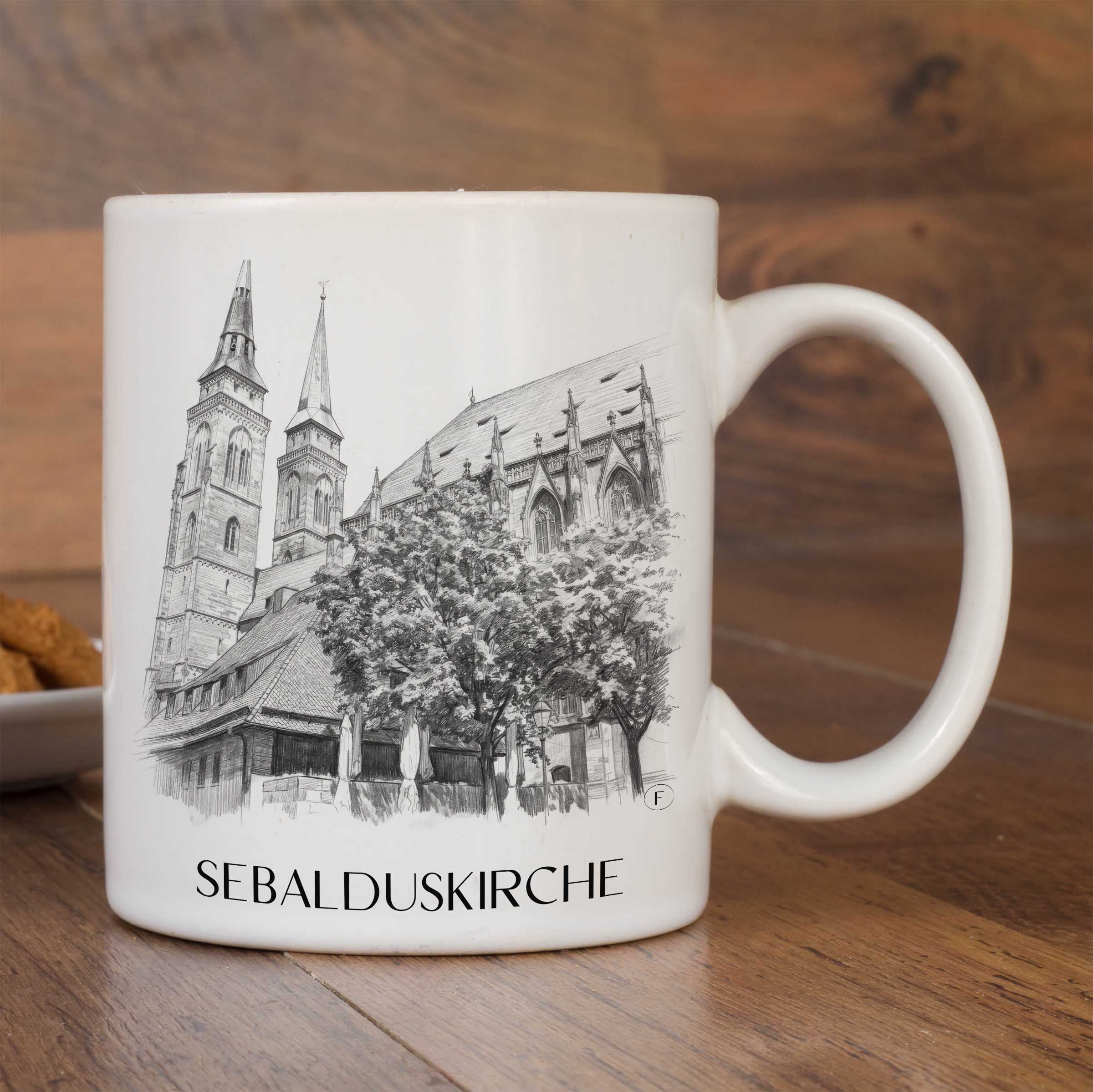 sebalduskirche-nürnberg-deutschland-kaffeebecher-bleistift-zeichnung-drawing