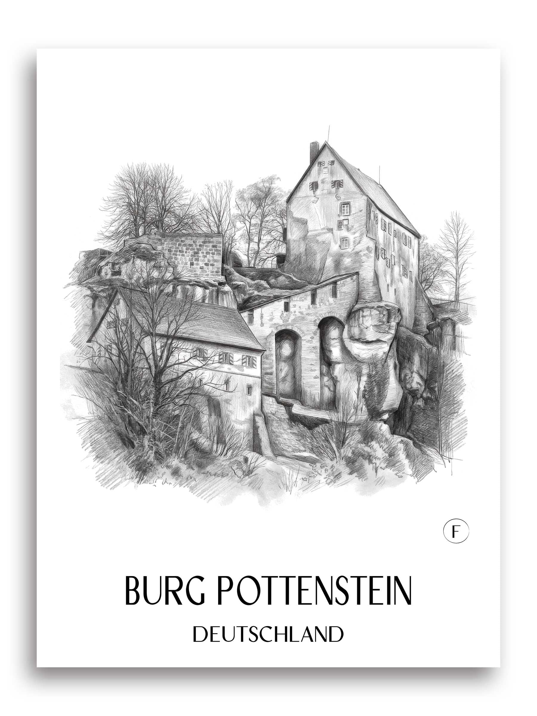 burg-pottenstein-deutschland-poster-bleistift-zeichnung-drawing