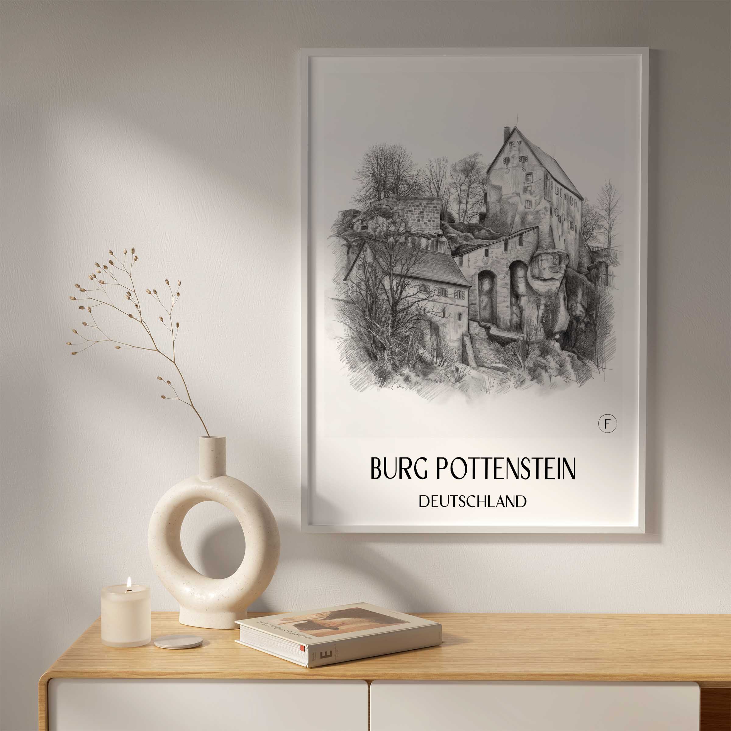 burg-pottenstein-deutschland-poster-bleistift-zeichnung-drawing