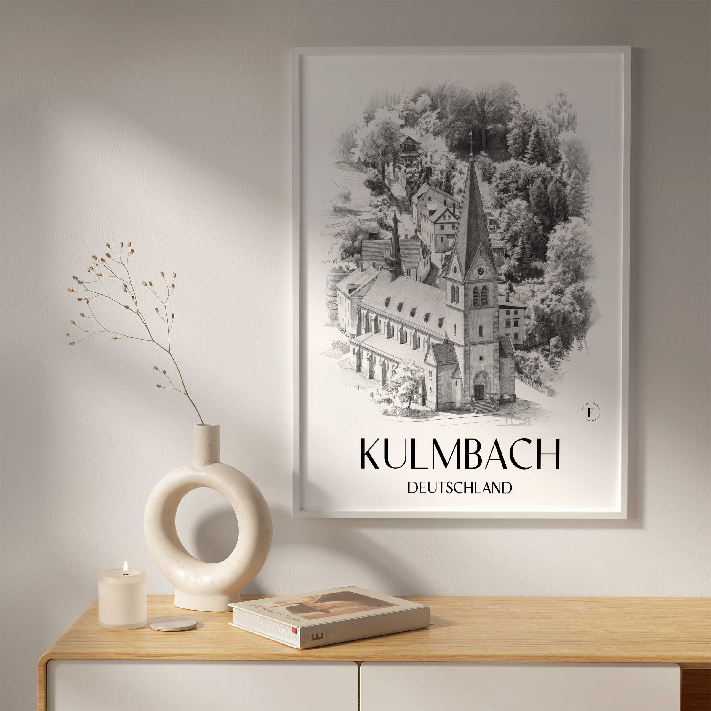 kulmbach-deutschland-poster-bleistift-zeichnung-drawing