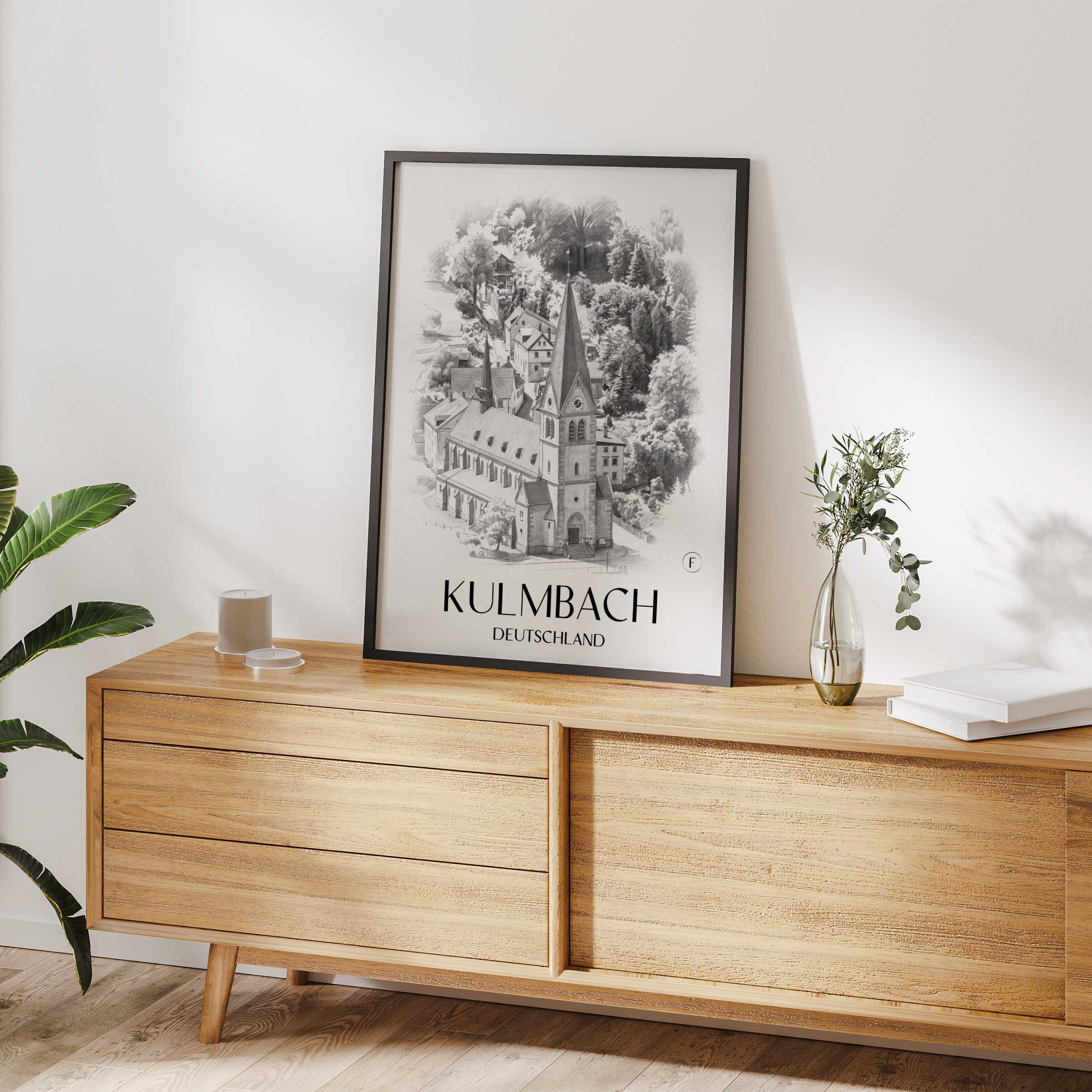 kulmbach-deutschland-poster-bleistift-zeichnung-drawing
