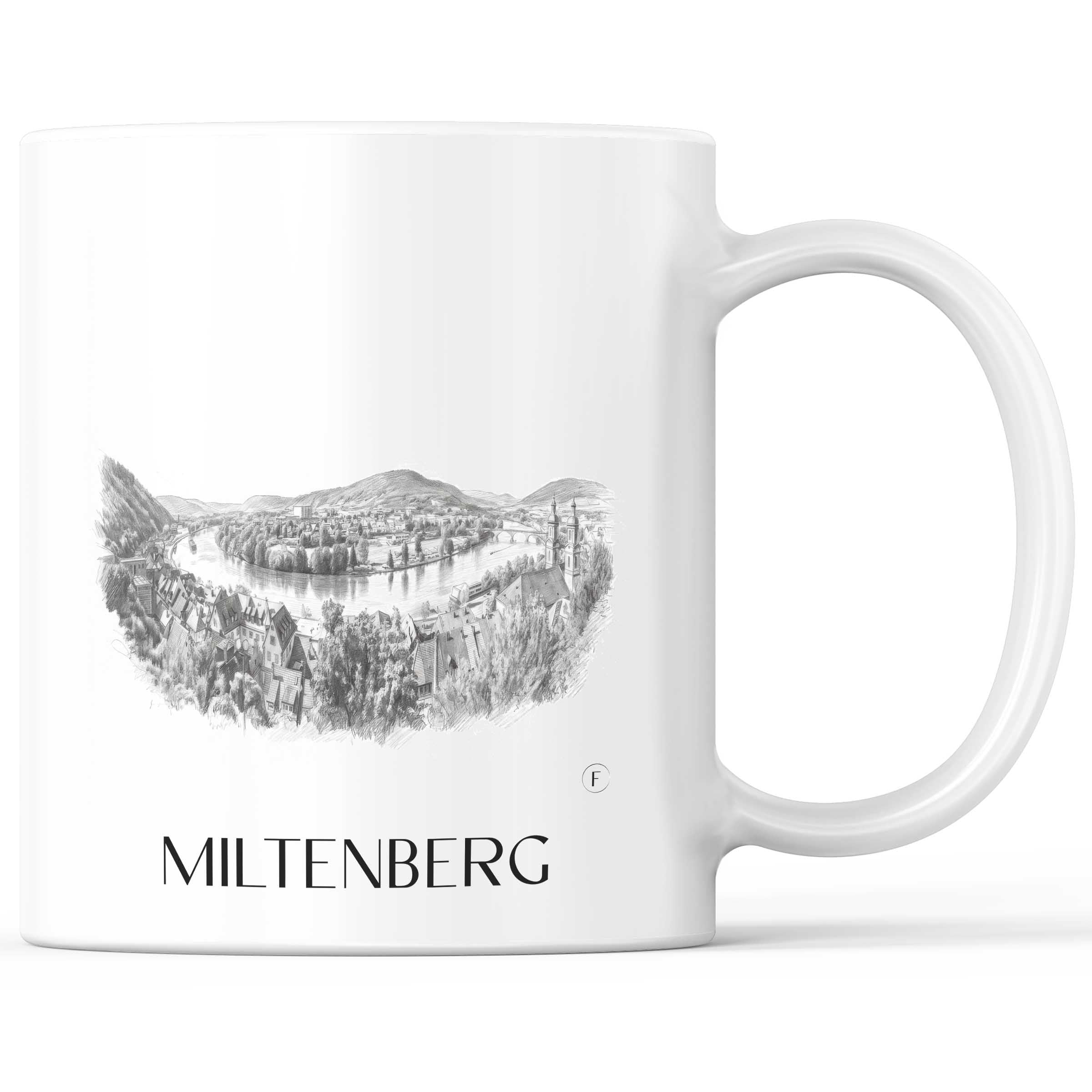 Miltenberg - Deutschland Becher - Kaffeetasse im Zeichnung Stil
