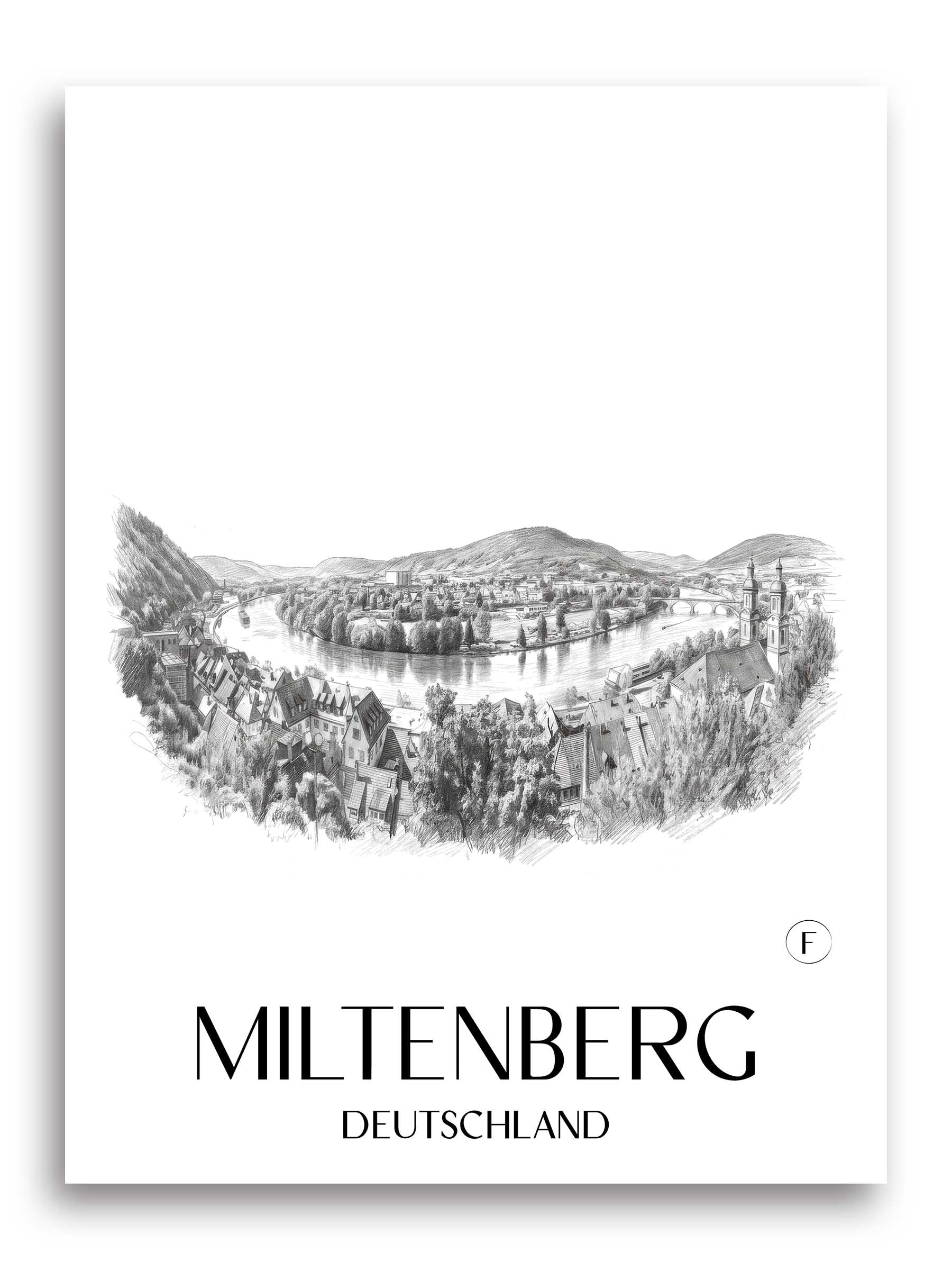 miltenberg-deutschland-poster-bleistift-zeichnung-drawing