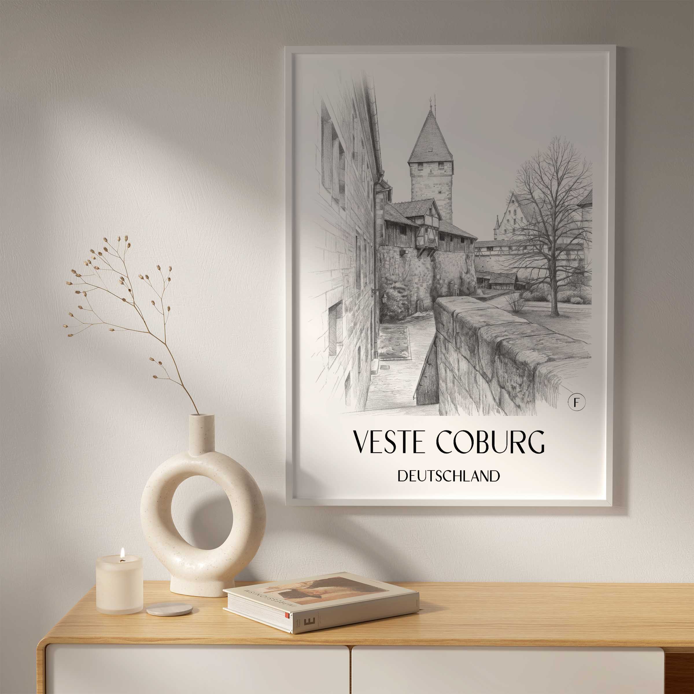 veste-coburg-deutschland-poster-bleistift-zeichnung-drawing