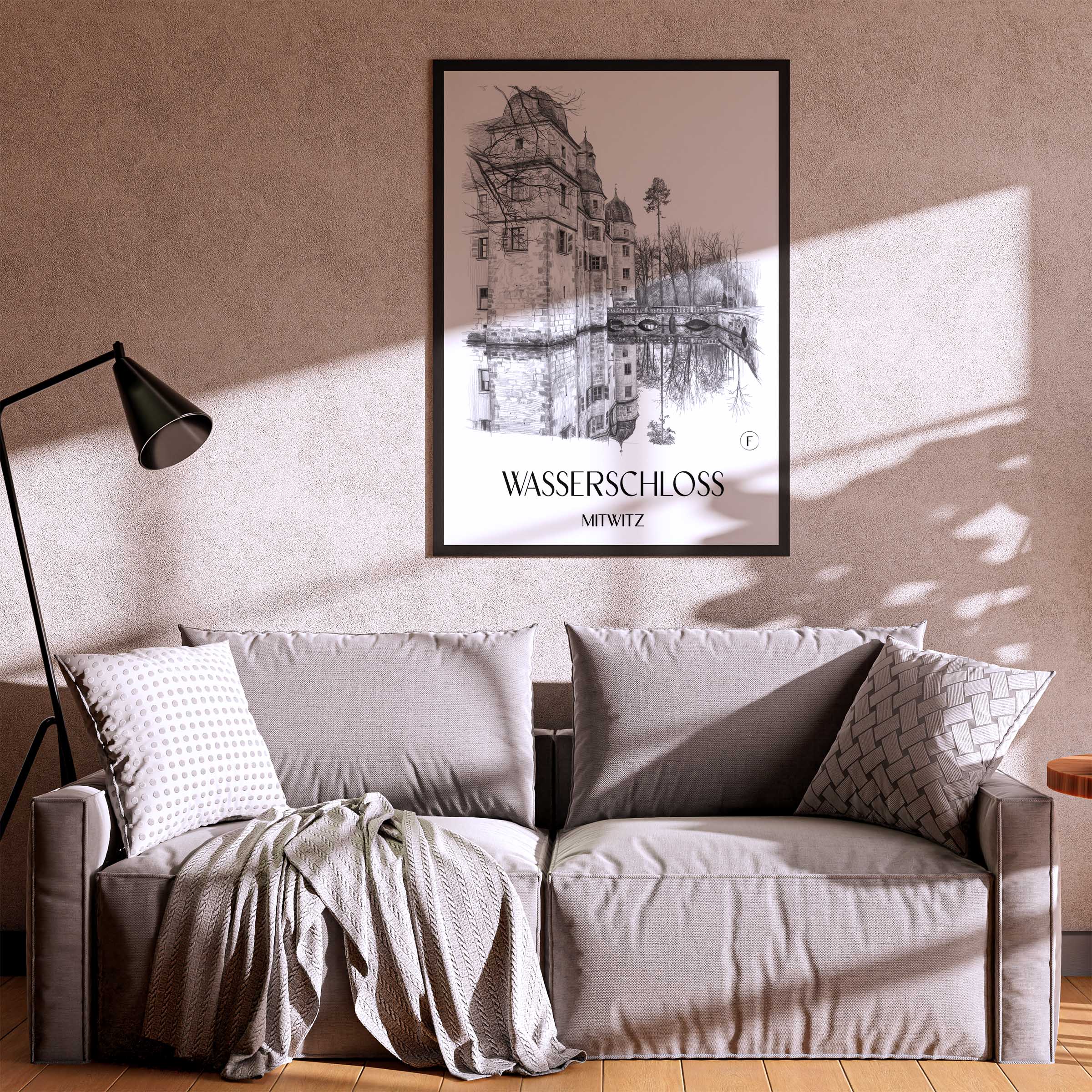 wasserschloss-mitwitz-deutschland-poster-bleistift-zeichnung-drawing