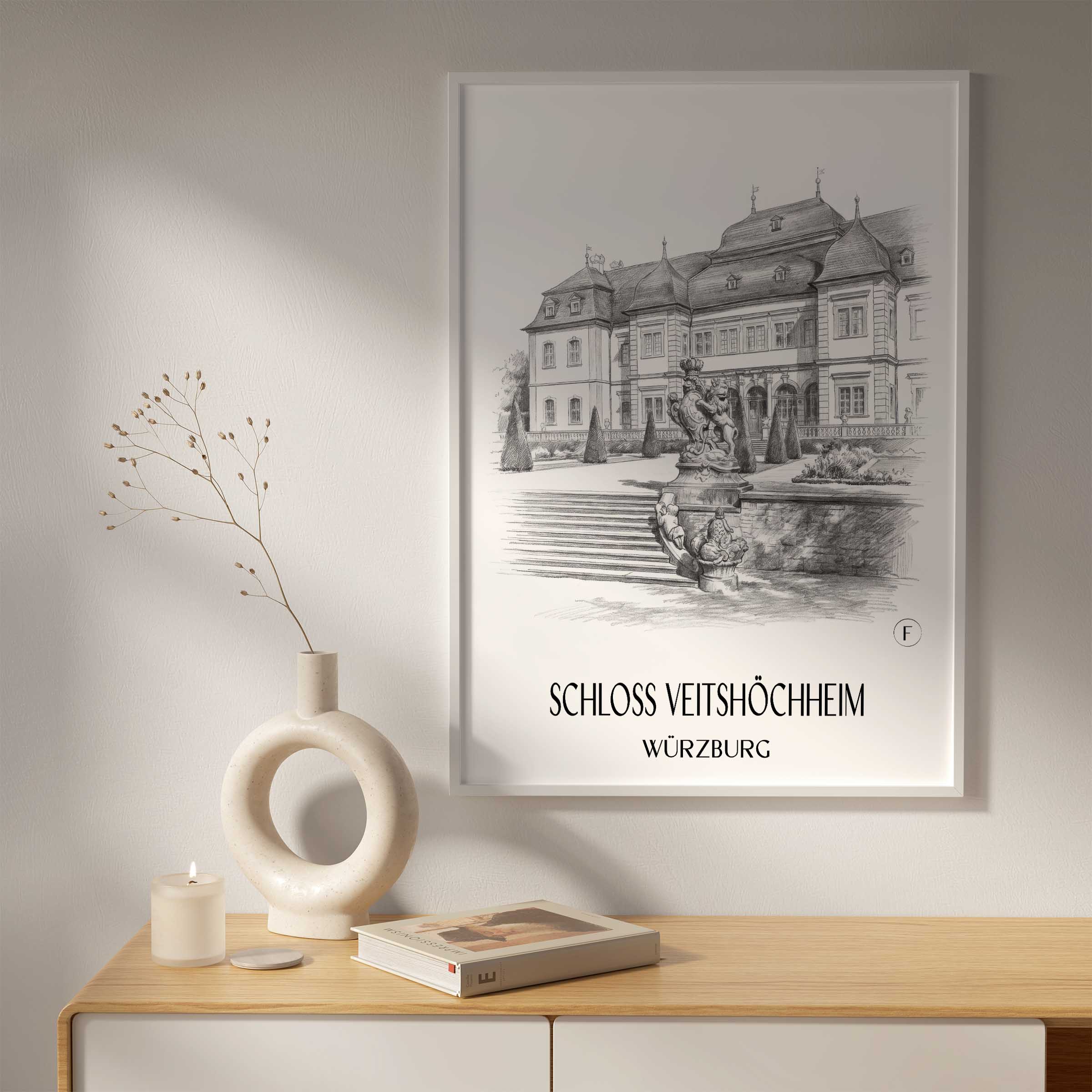 schloss-veitshöchheim-würzburg-deutschland-poster-bleistift-zeichnung-drawing