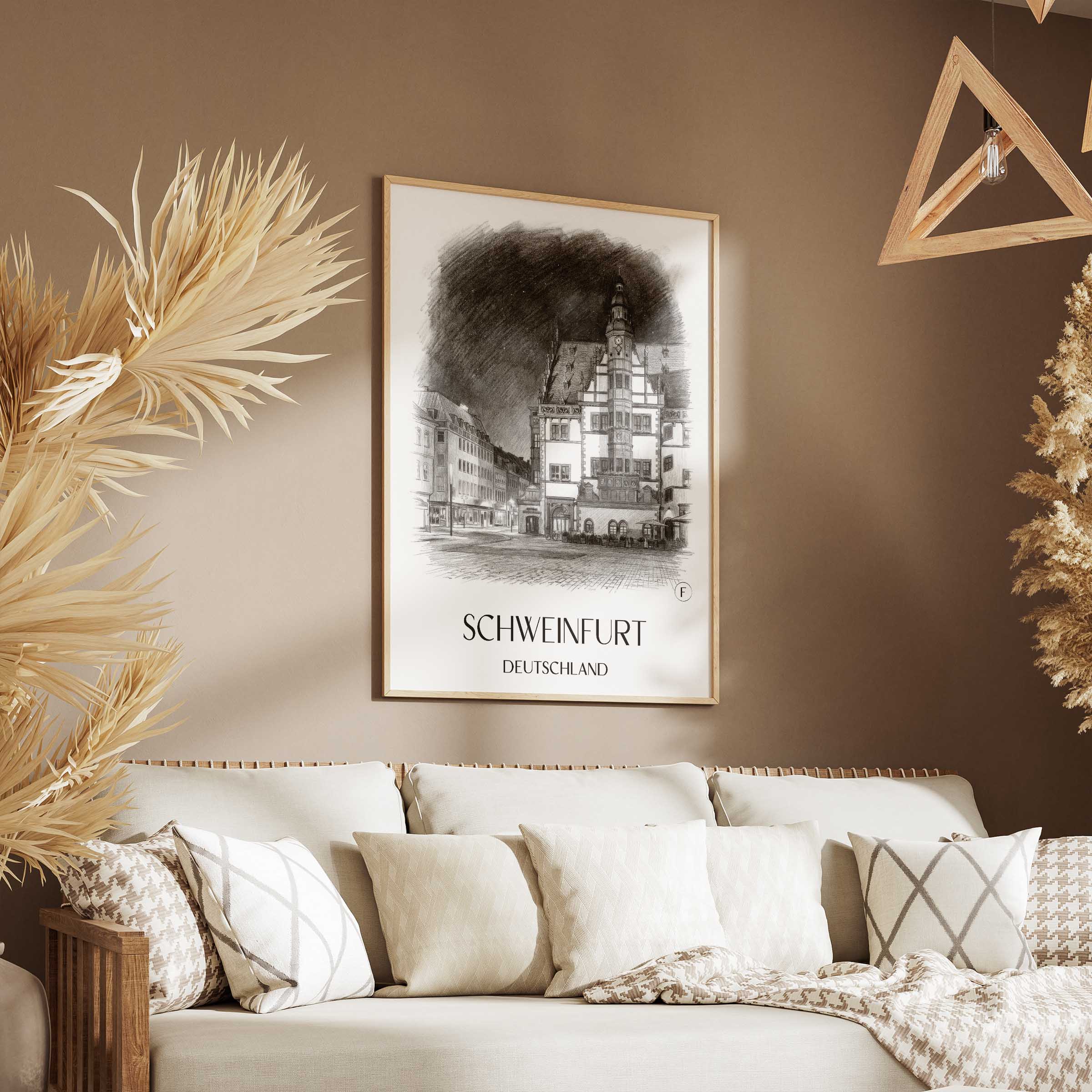 schweinfurt-deutschland-poster-bleistift-zeichnung-drawing