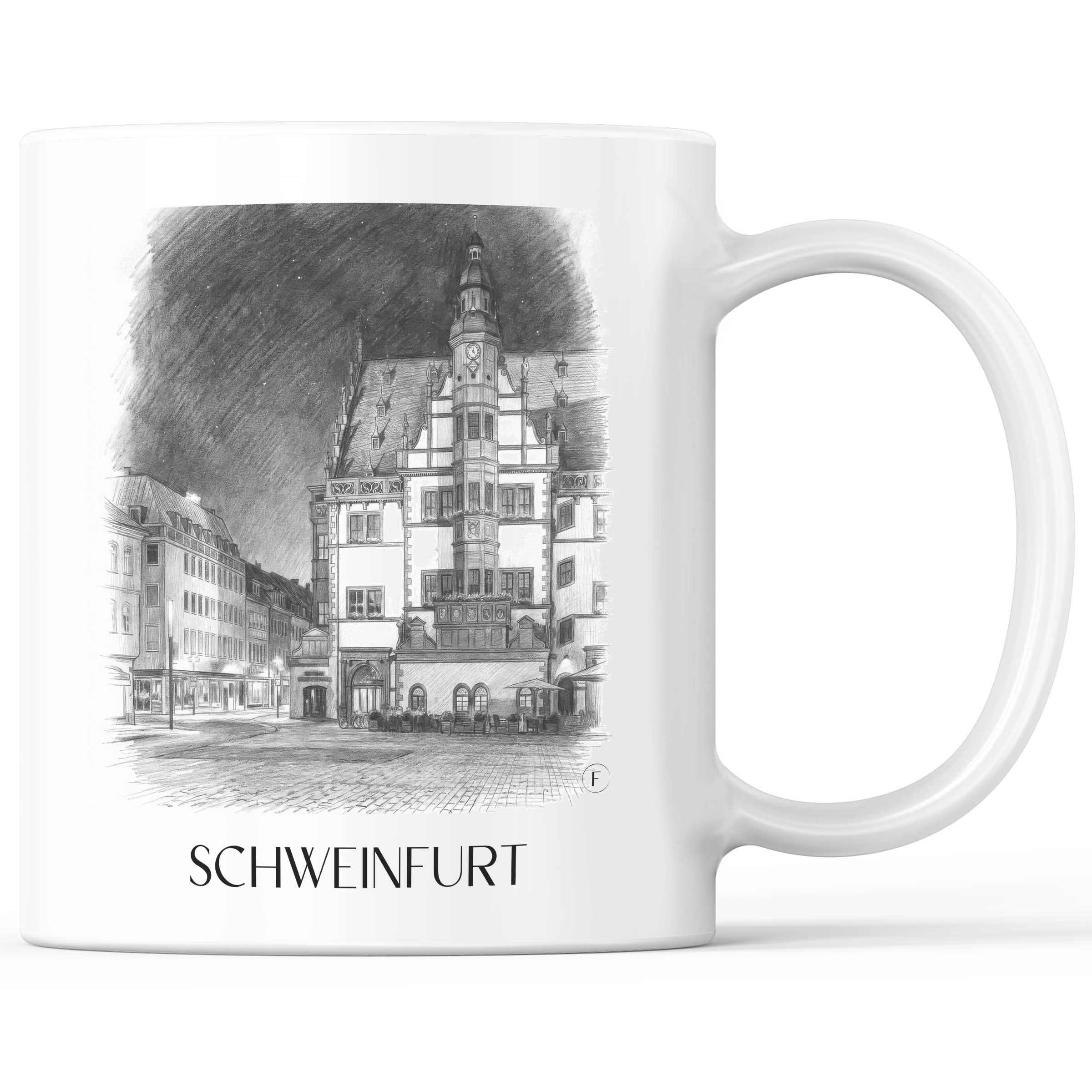 Schweinfurt - Deutschland Becher - Kaffeetasse im Zeichnung Stil