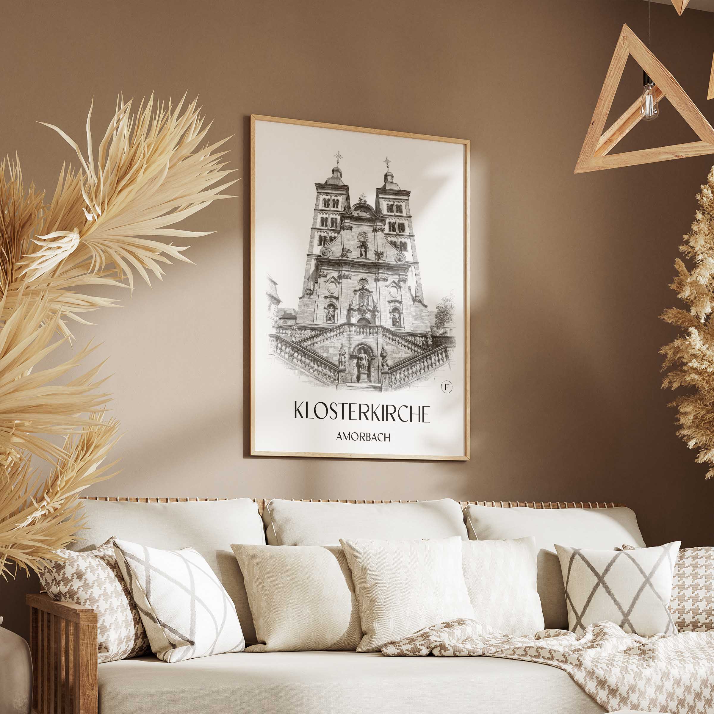 klosterkirche--amorbach-deutschland-poster-bleistift-zeichnung-drawing