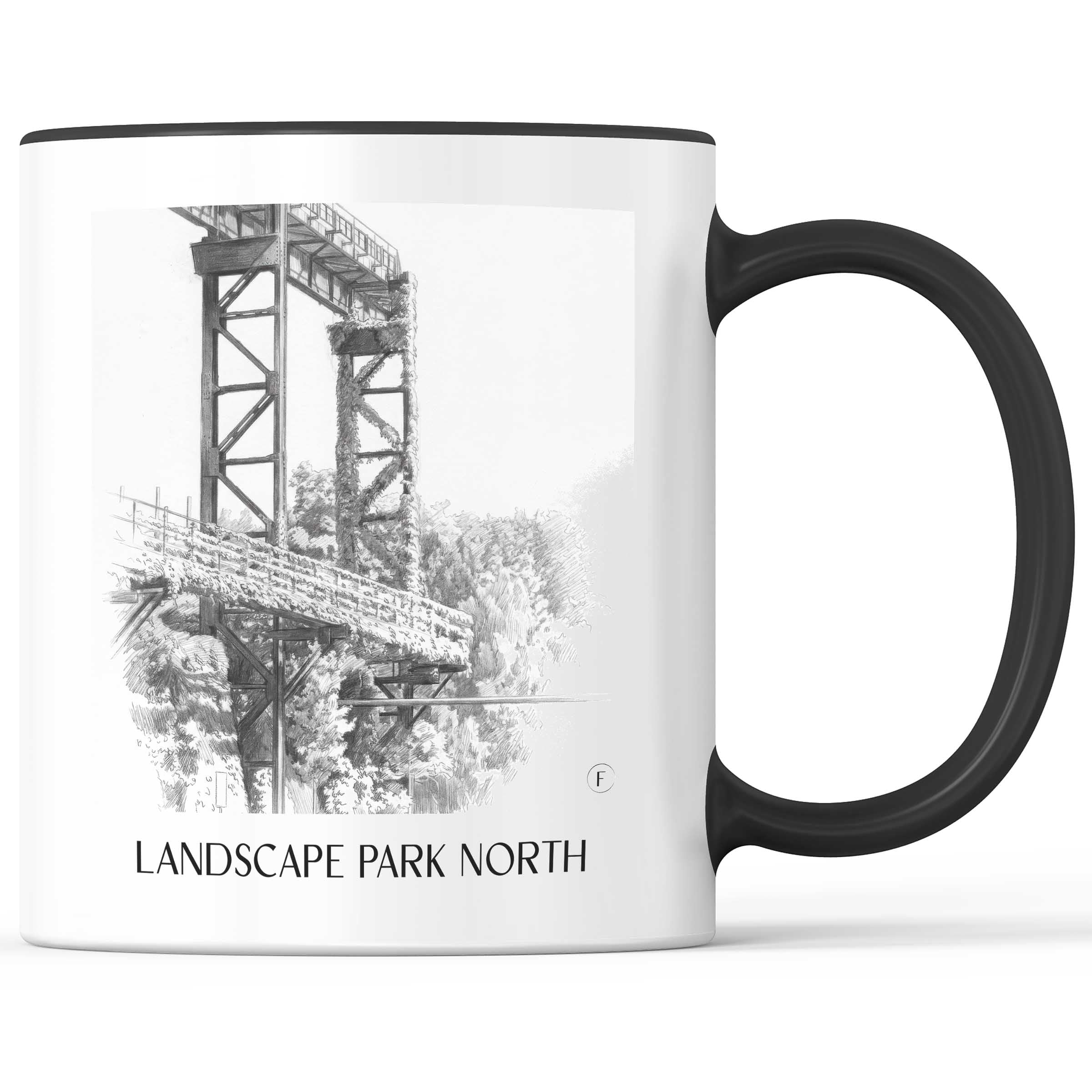 Landschaftspark Nord Kaffeebecher - Duisburg - Deutschland Becher - Kaffeetasse im Zeichnung Stil