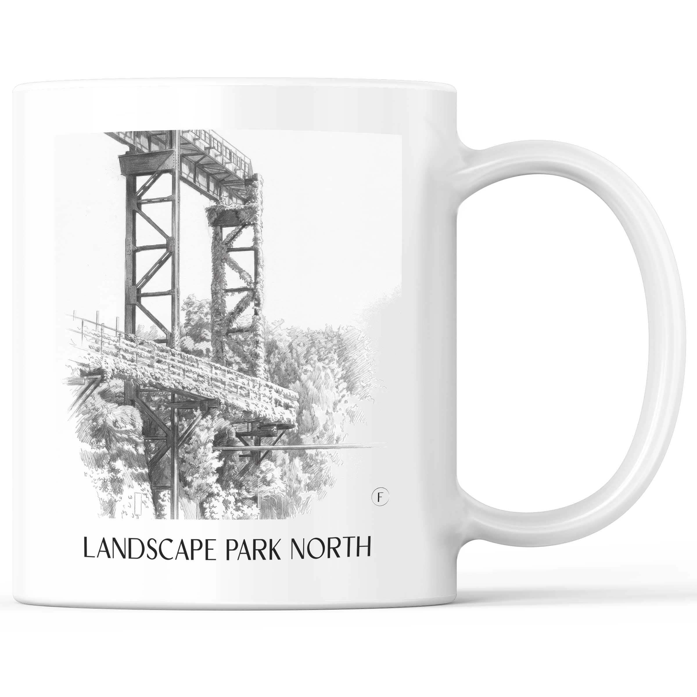Landschaftspark Nord Kaffeebecher - Duisburg - Deutschland Becher - Kaffeetasse im Zeichnung Stil