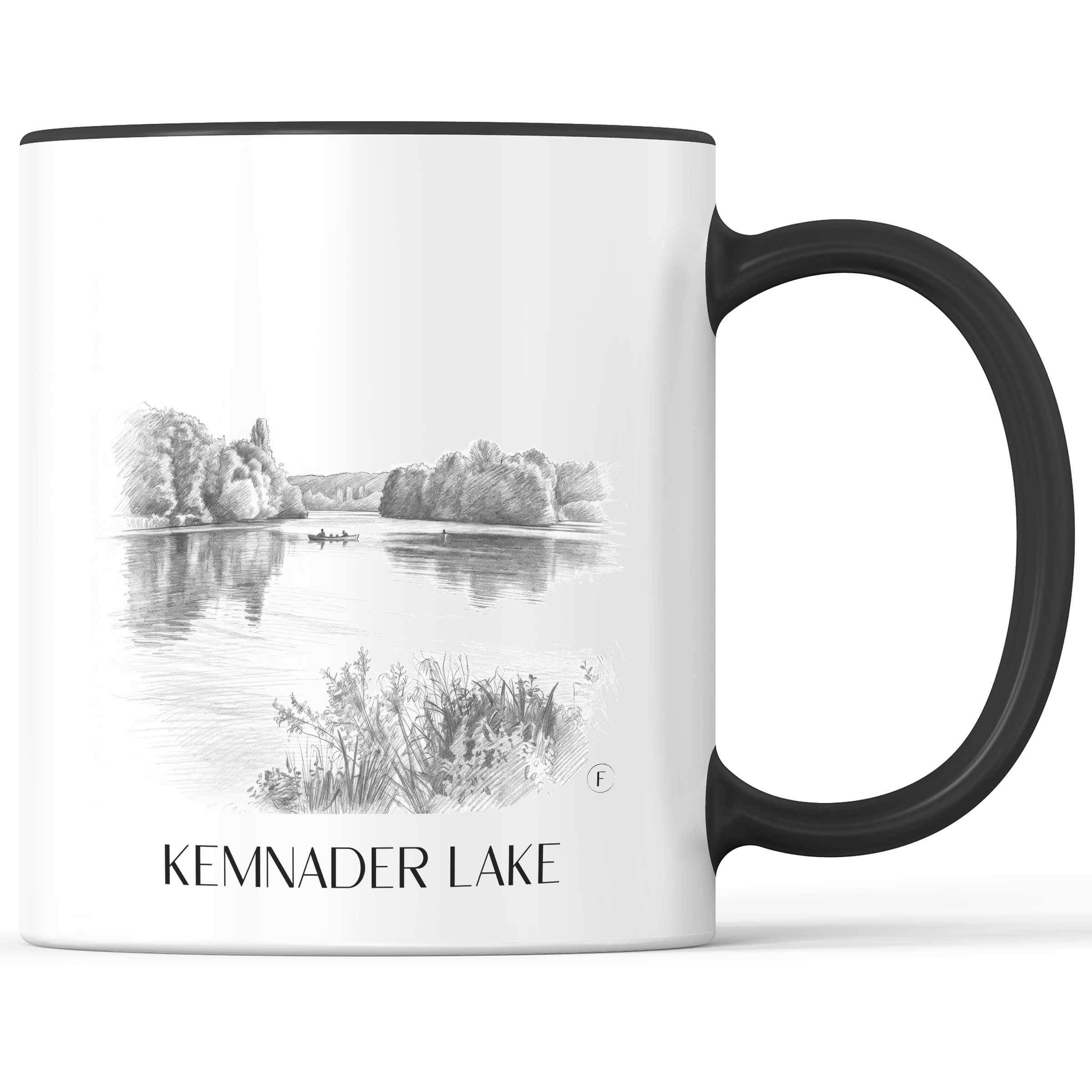 Kemnader See Kaffeebecher - Bochum - Deutschland Becher - Kaffeetasse im Zeichnung Stil