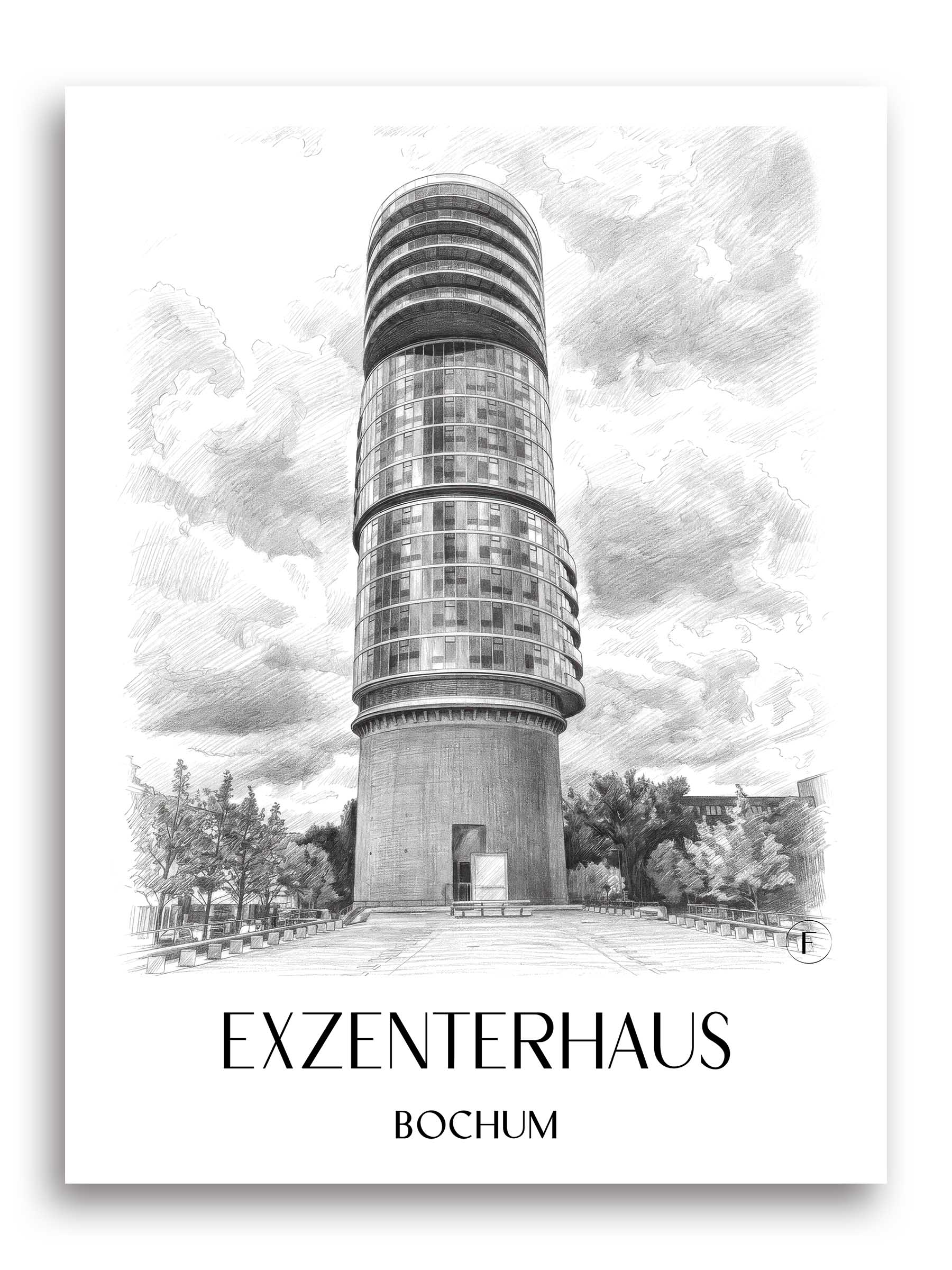 exzenterhaus-bochum-deutschland-poster-bleistift-zeichnung-drawing