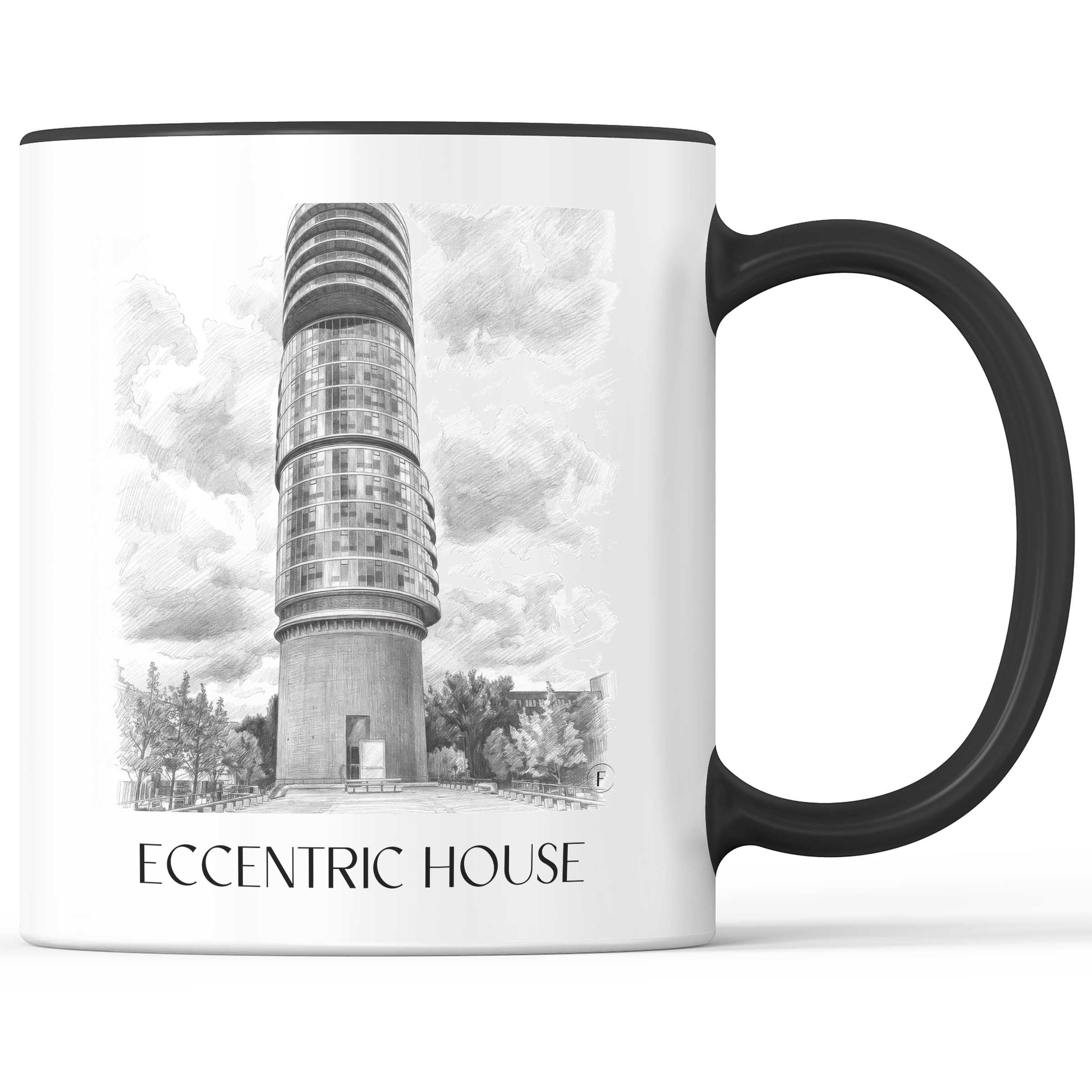 Exzenterhaus Kaffeebecher - Bochum - Deutschland Becher - Kaffeetasse im Zeichnung Stil