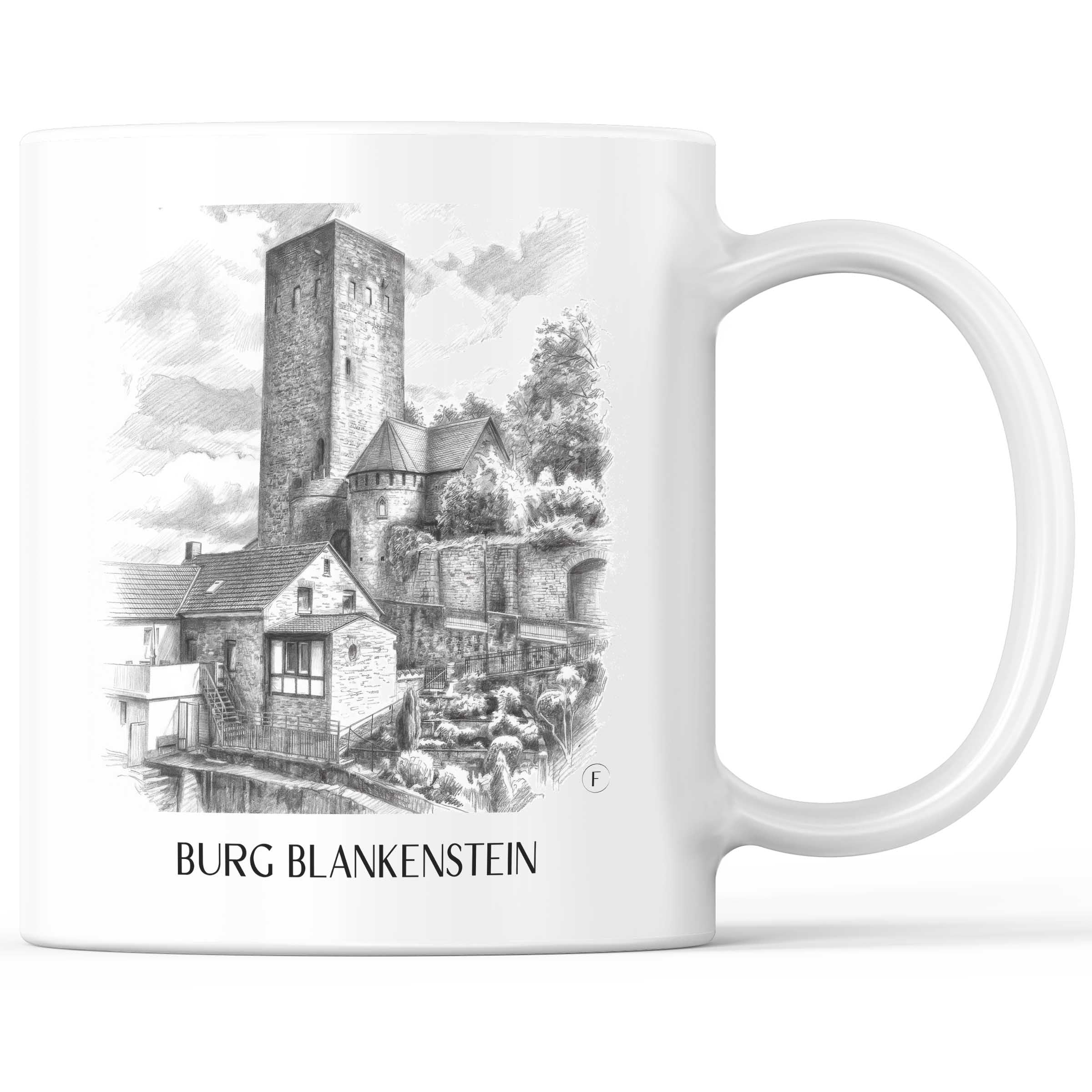 burg-blankenstein-hattingen-deutschland-kaffeebecher-bleistift-zeichnung-drawing
