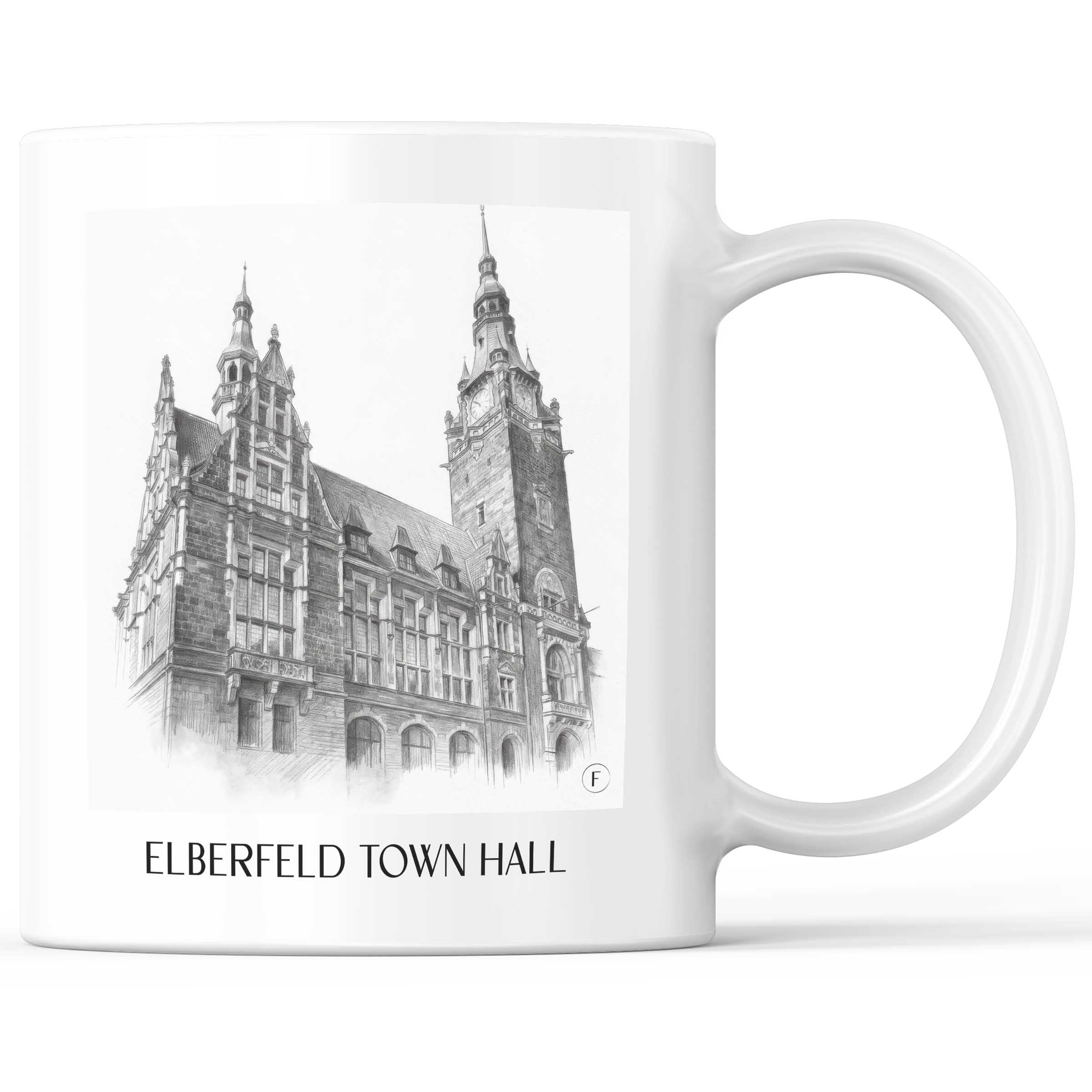 Rathaus Elberfeld Kaffeebecher - Wuppertal - Deutschland Becher - Kaffeetasse im Zeichnung Stil