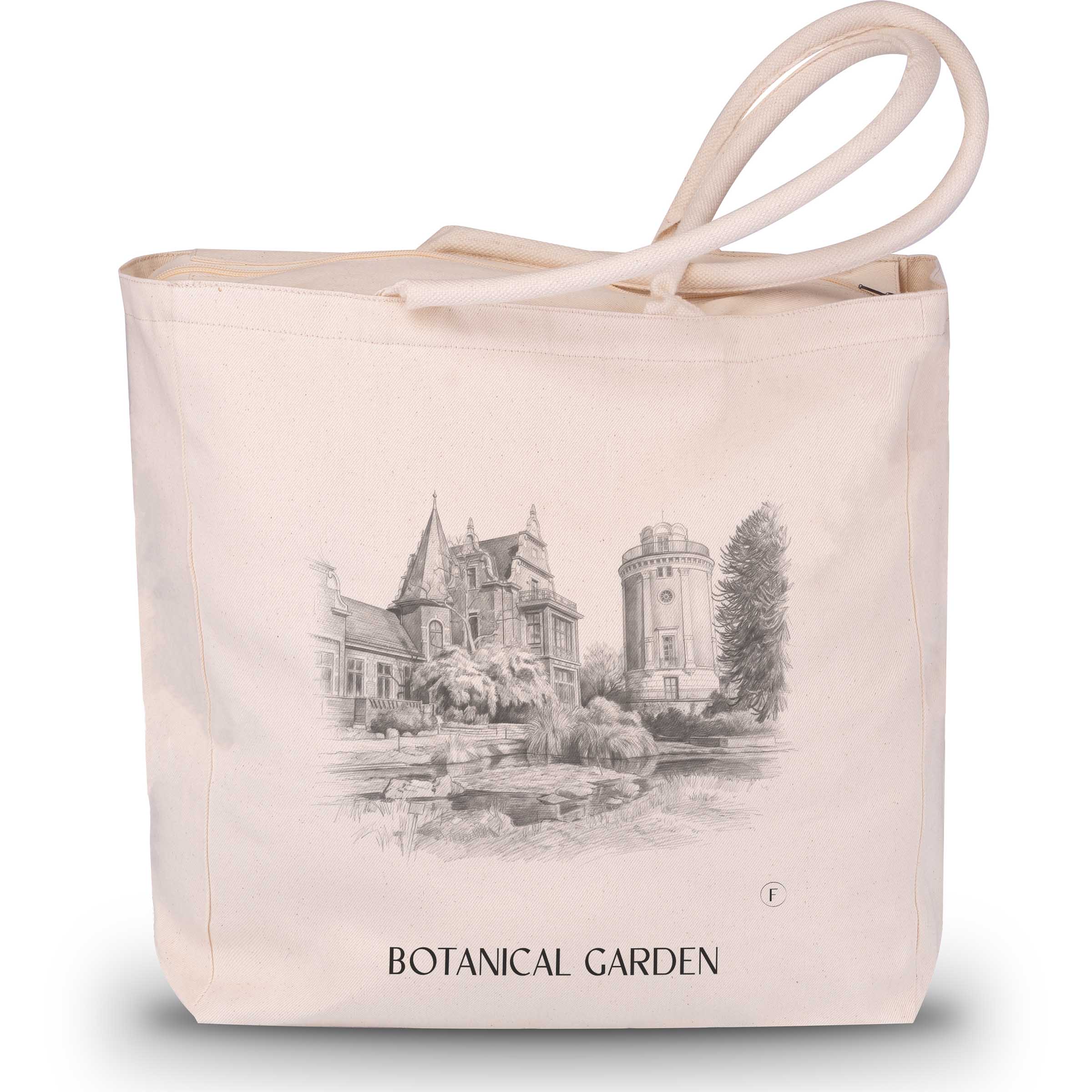 Botanischer Garten Shopping Tasche - Wuppertal - Deutschland Tote Bag - Einkaufstasche im Zeichnung Stil