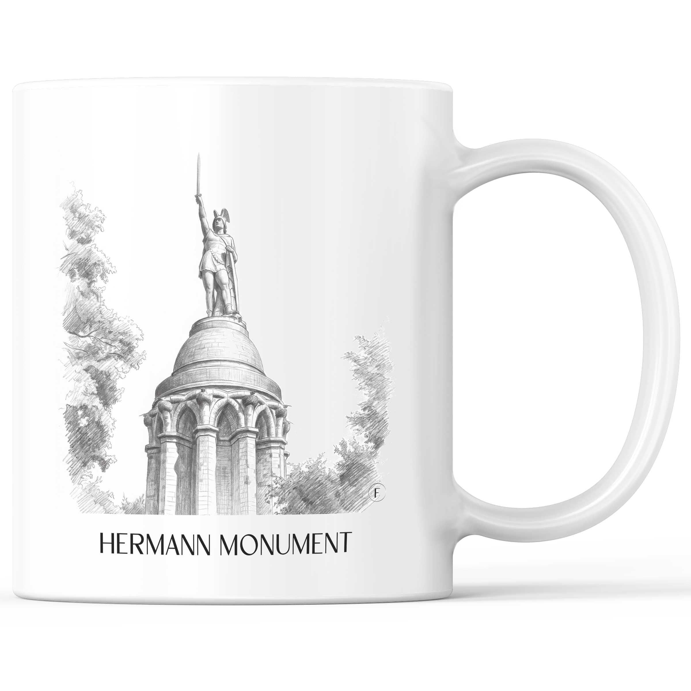 Hermannsdenkmal Kaffeebecher - Detmold - Deutschland Becher - Kaffeetasse im Zeichnung Stil
