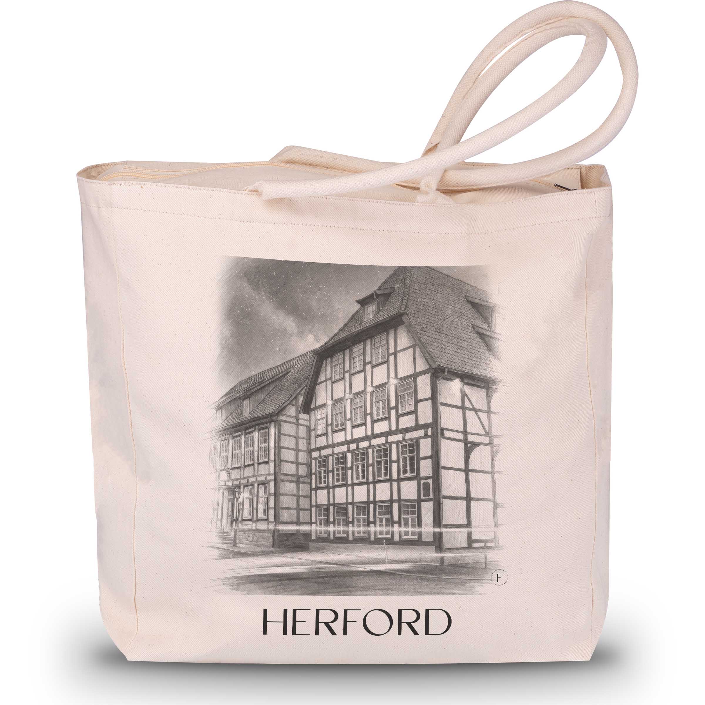 herford-ostwestfalen-deutschland-einkaufstasche-bleistift-zeichnung-drawing