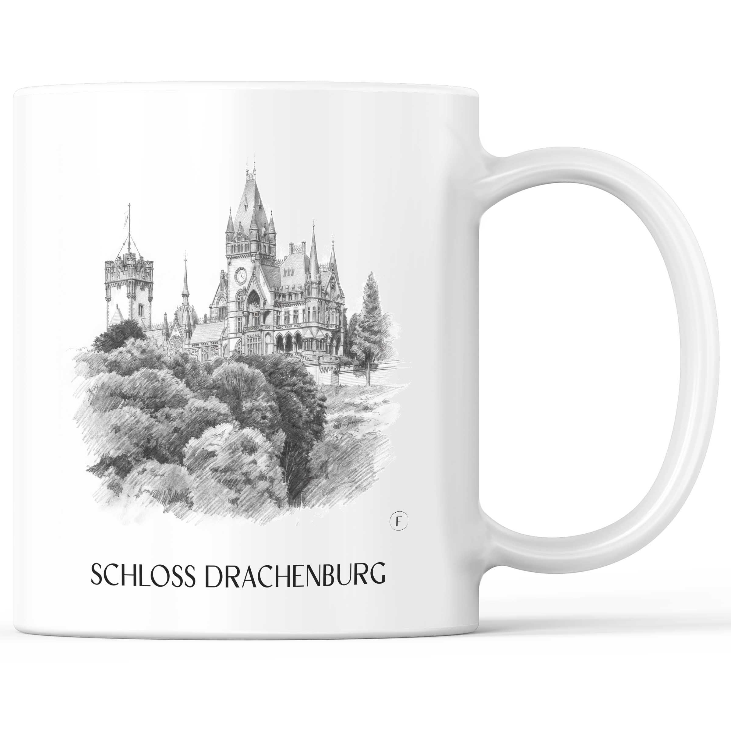 schloss-drachenburg-königswinter-deutschland-kaffeebecher-bleistift-zeichnung-drawing