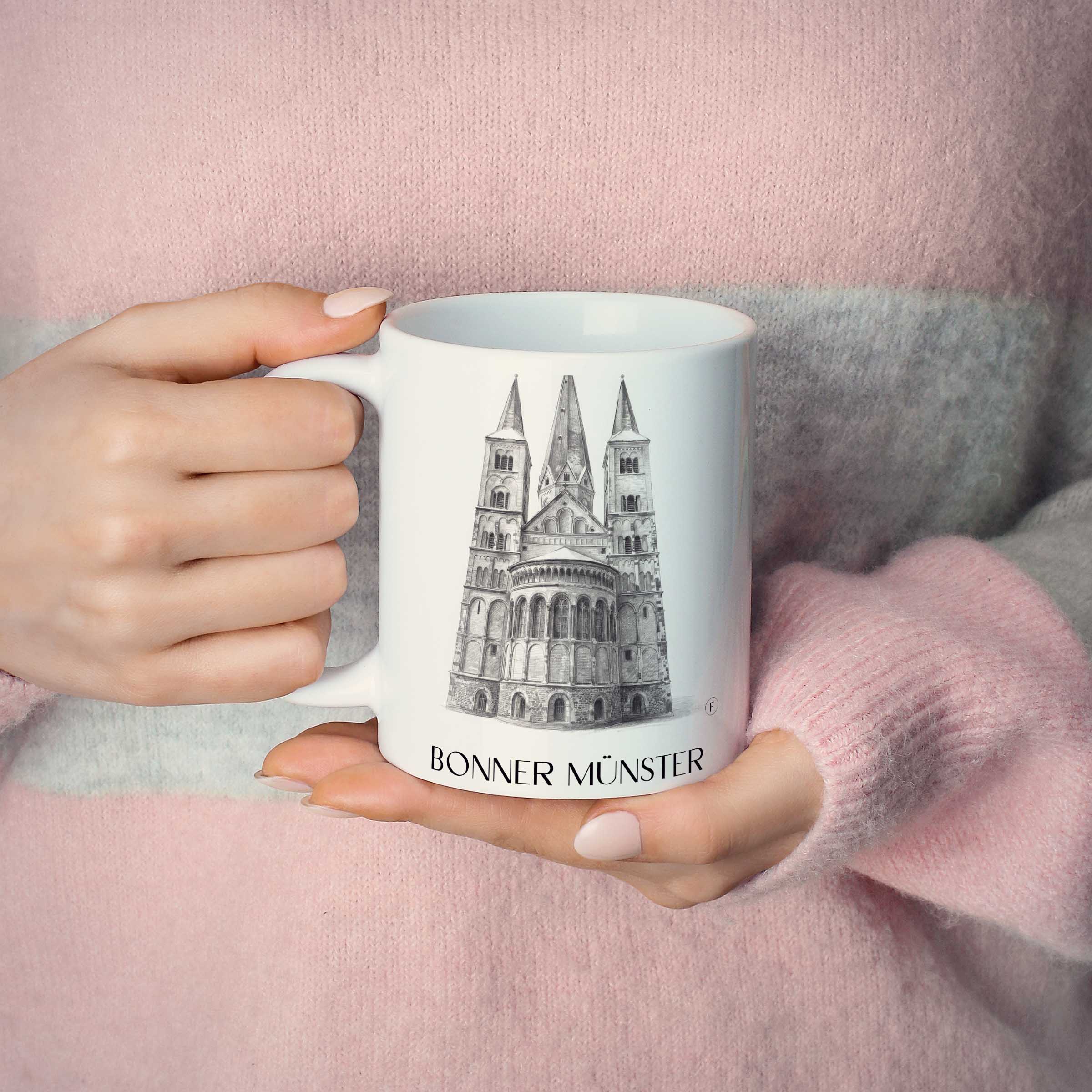 bonner-münster-bonn-deutschland-kaffeebecher-bleistift-zeichnung-drawing