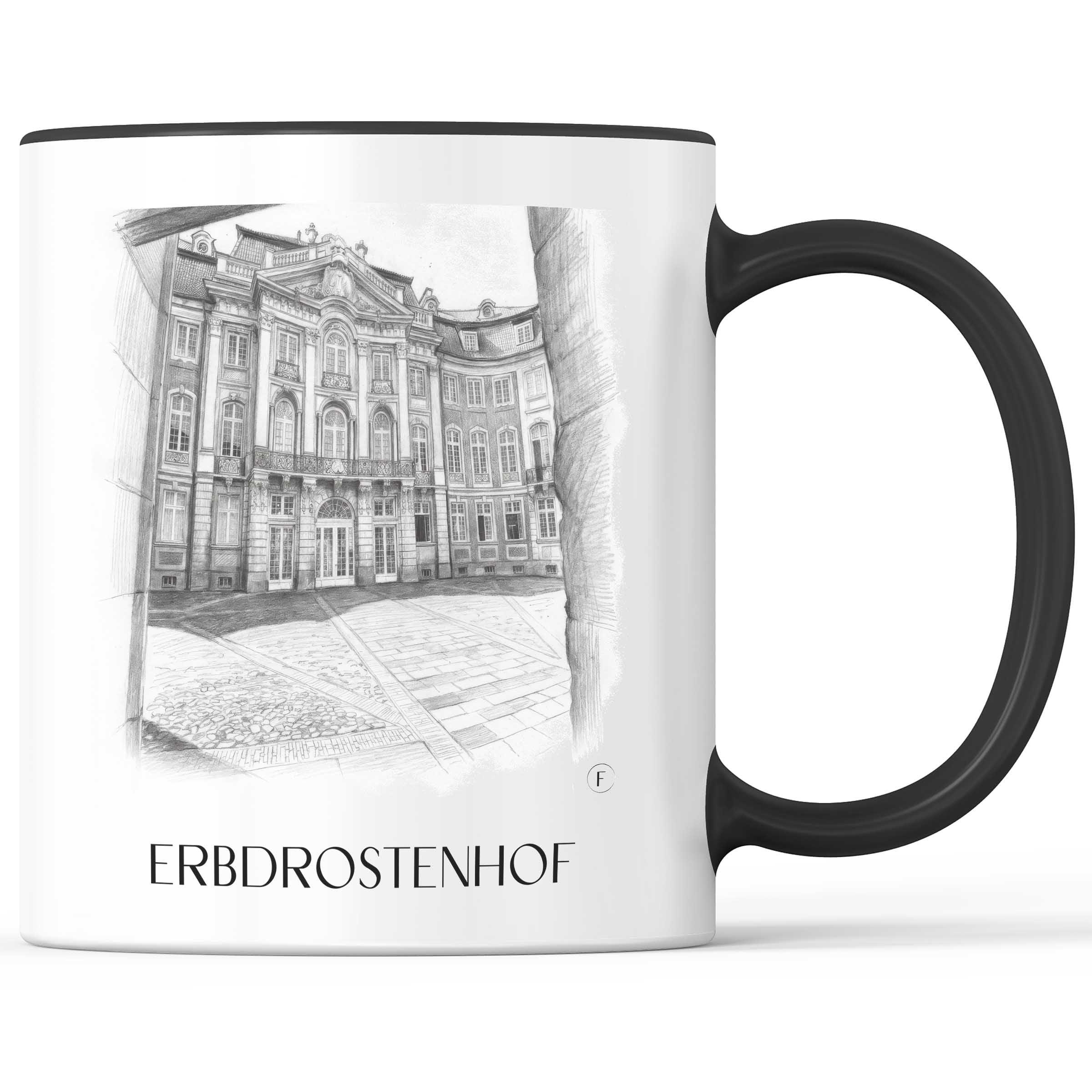 erbdrostenhof-münster-deutschland-kaffeebecher-bleistift-zeichnung-drawing