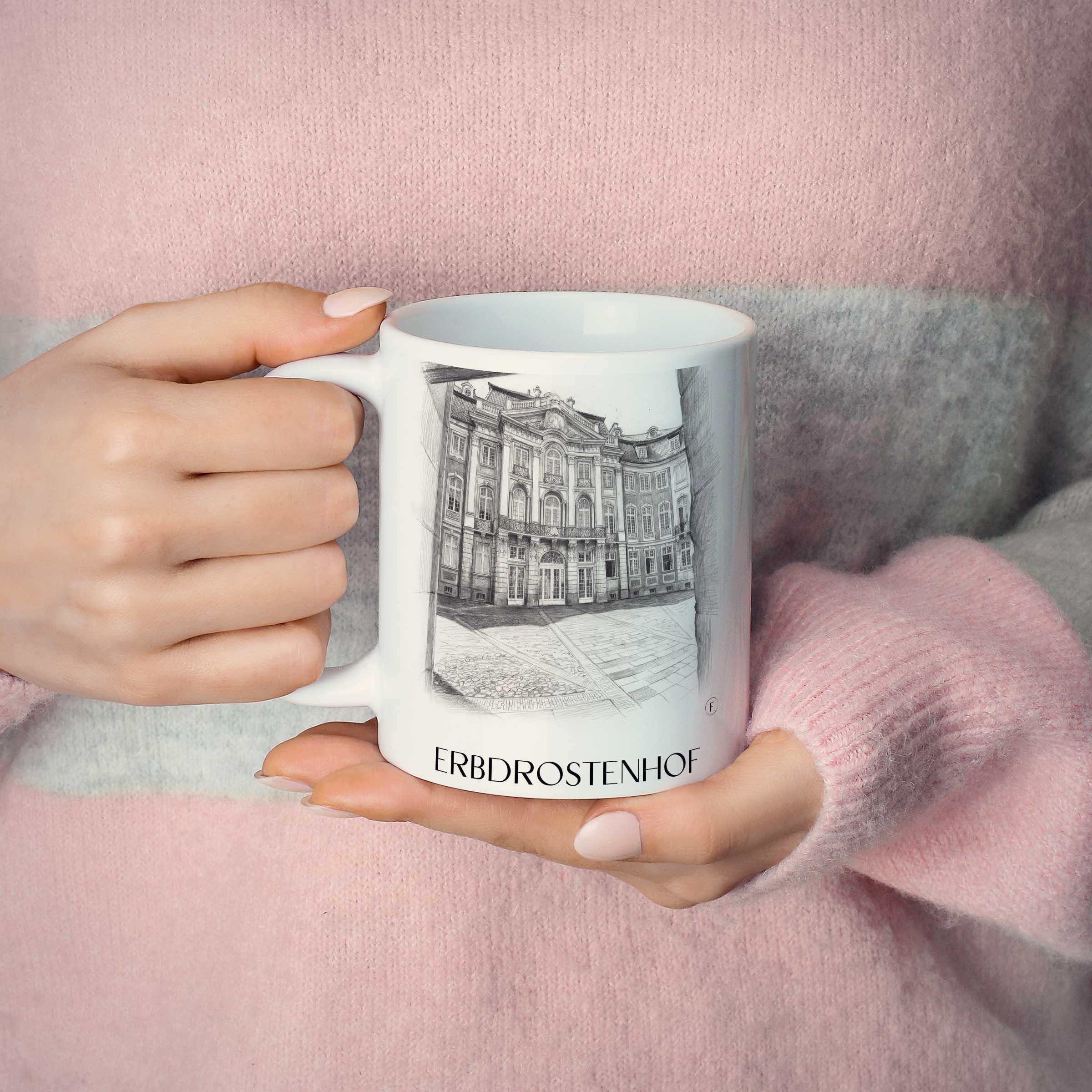 erbdrostenhof-münster-deutschland-kaffeebecher-bleistift-zeichnung-drawing
