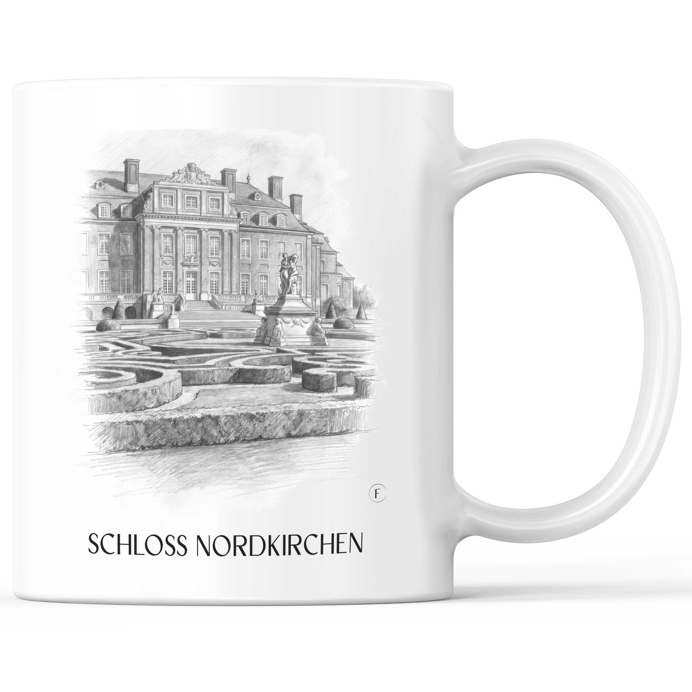 schloss-nordkirchen-münsterland-deutschland-kaffeebecher-bleistift-zeichnung-drawing