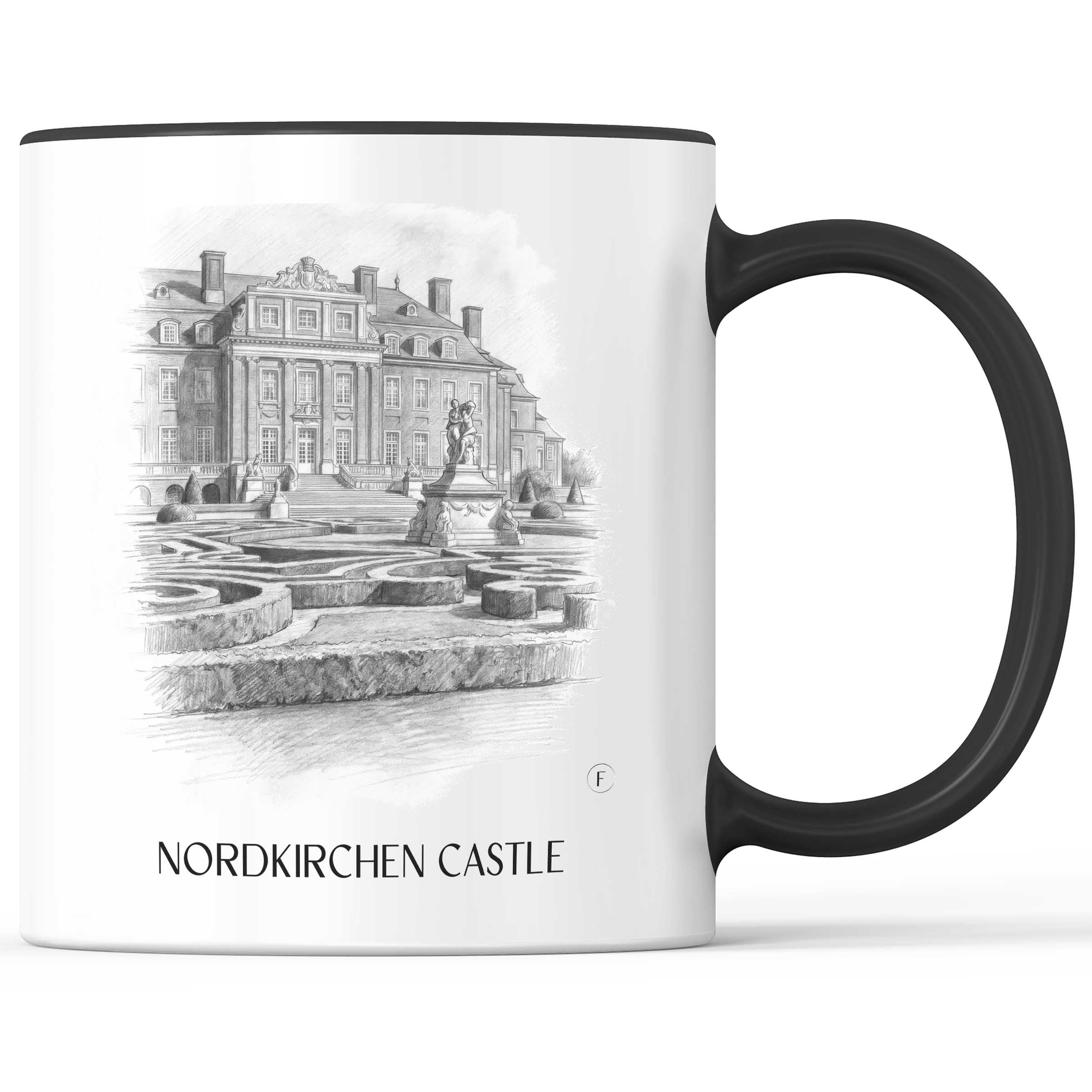 Schloss Nordkirchen Kaffeebecher - Münsterland - Deutschland Becher - Kaffeetasse im Zeichnung Stil