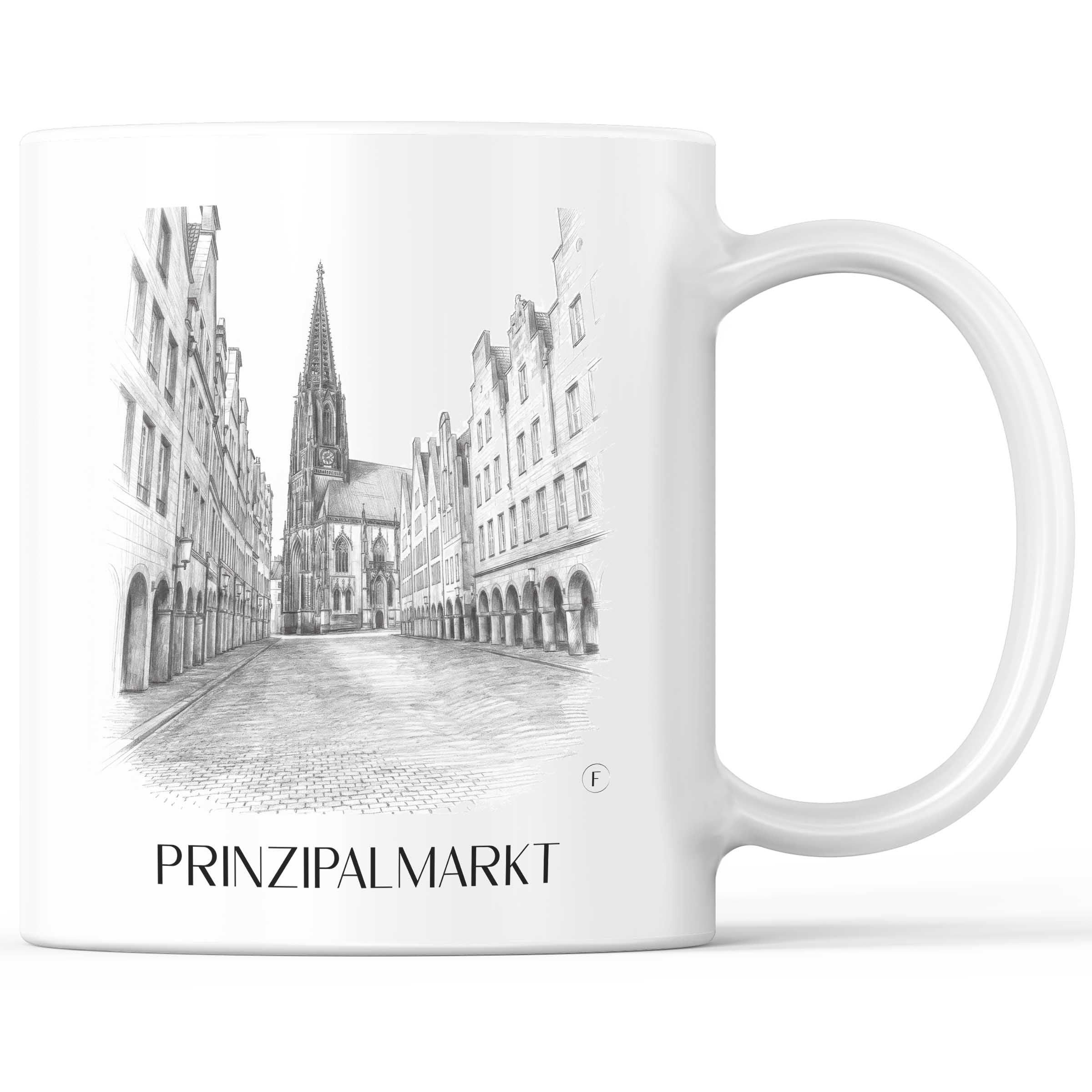 prinzipalmarkt-münster-deutschland-kaffeebecher-bleistift-zeichnung-drawing