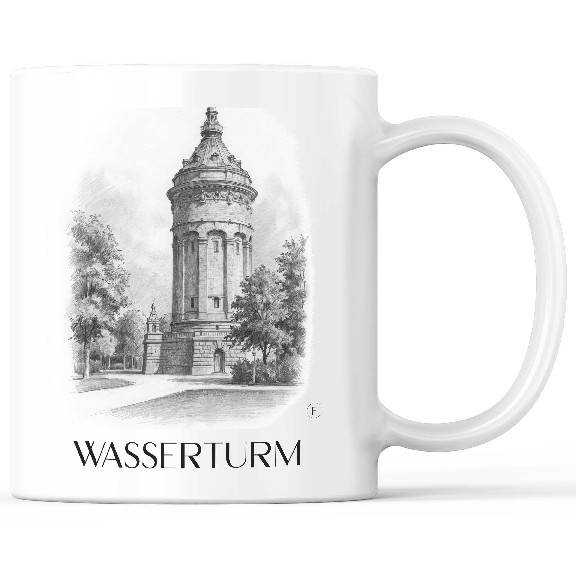 wasserturm-mannheim-deutschland-kaffeebecher-bleistift-zeichnung-drawing