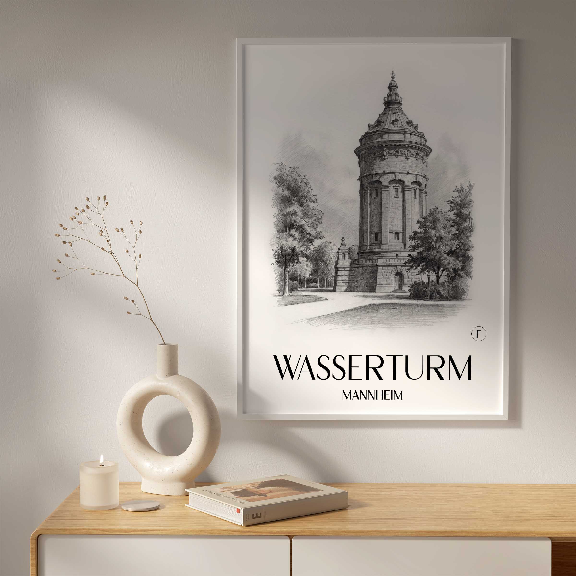 wasserturm-mannheim-deutschland-poster-bleistift-zeichnung-drawing