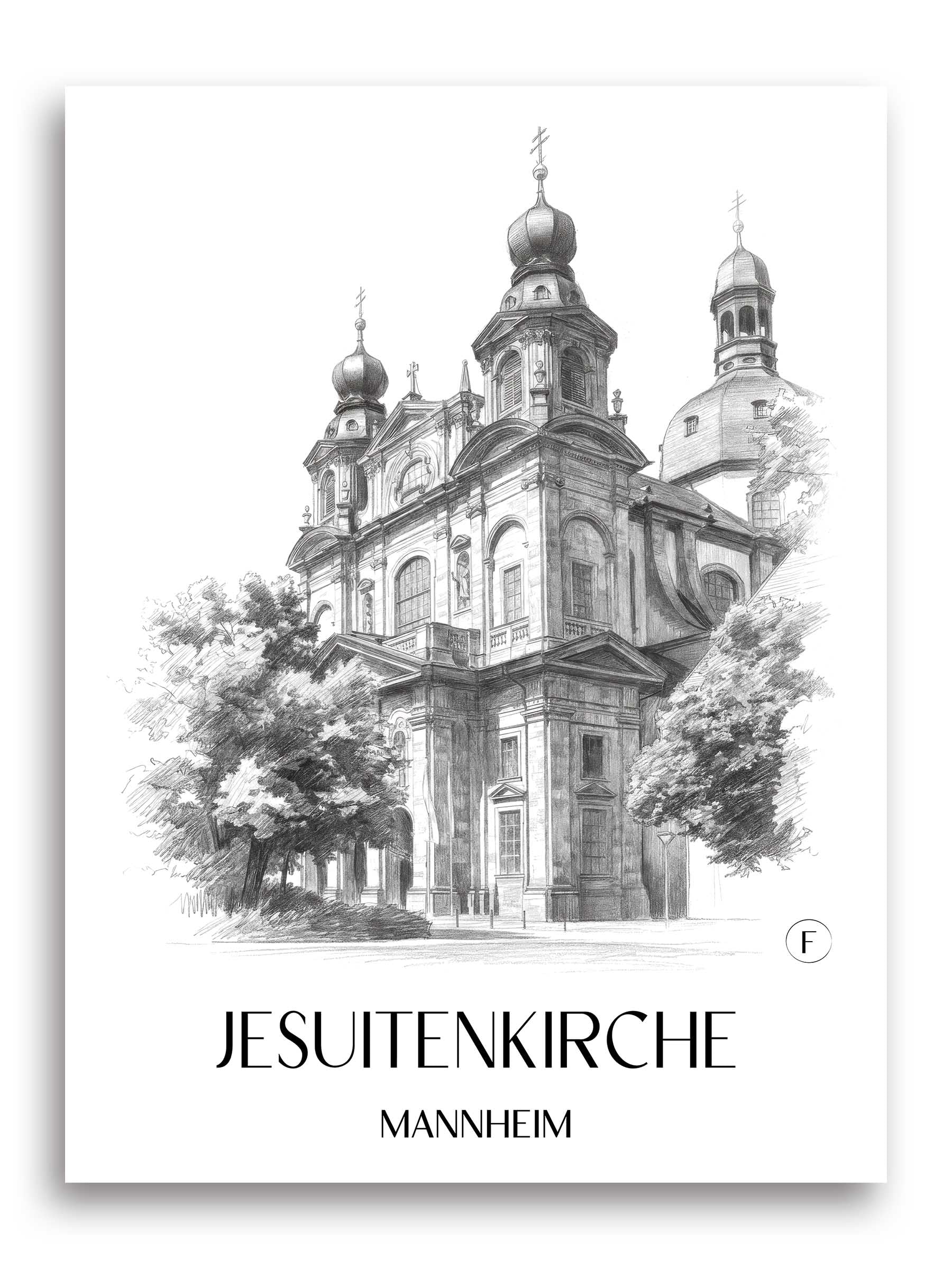 jesuitenkirche-mannheim-deutschland-poster-bleistift-zeichnung-drawing